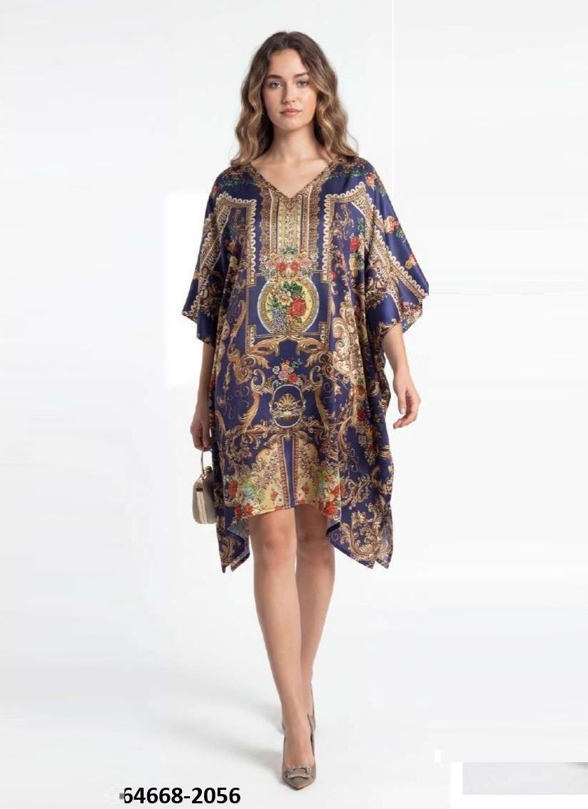 SILK PONCHO 7 - Catalog # 64668 (Set of 8 Kaftans / Ponchos)