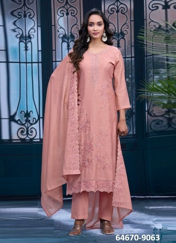 NAARI - Catalog # 64670 (Set of 4 Semi-Stitched / Un-Stitched Suits) NAARI - Catalog # 64670 (Set of 4 Semi-Stitched / Un-Stitched Suits)