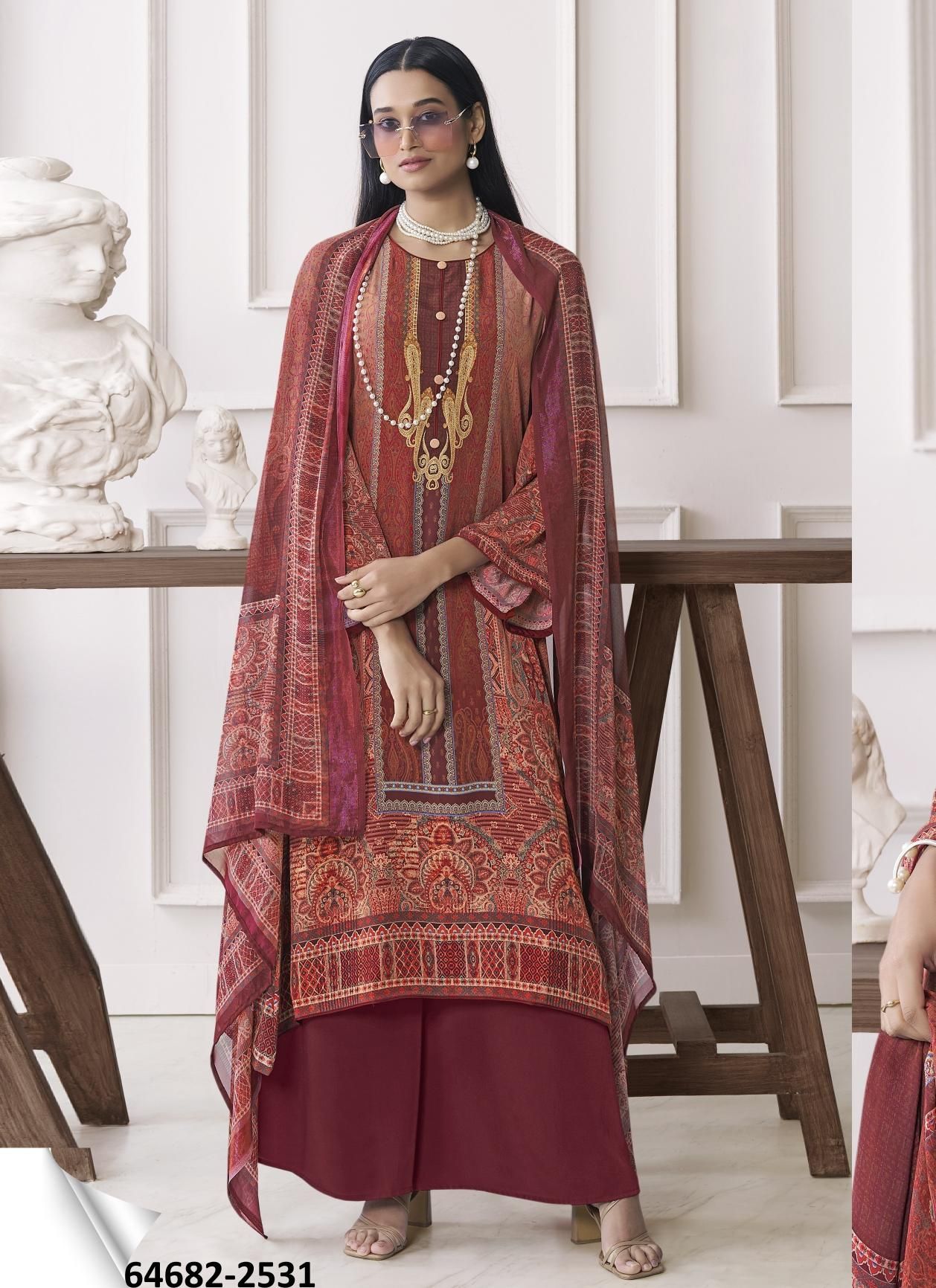 CAFÉ LATTE 23 - Catalog # 64682 (Set of 5 Readymade Salwar Suits) CAFÉ LATTE 23 - Catalog # 64682 (Set of 5 Readymade Salwar Suits)