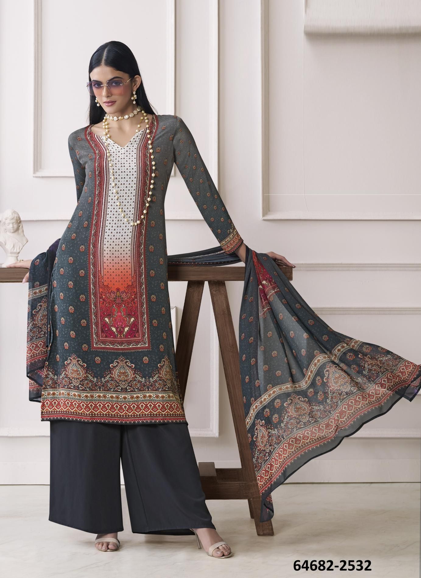 CAFÉ LATTE 23 - Catalog # 64682 (Set of 5 Readymade Salwar Suits) CAFÉ LATTE 23 - Catalog # 64682 (Set of 5 Readymade Salwar Suits)