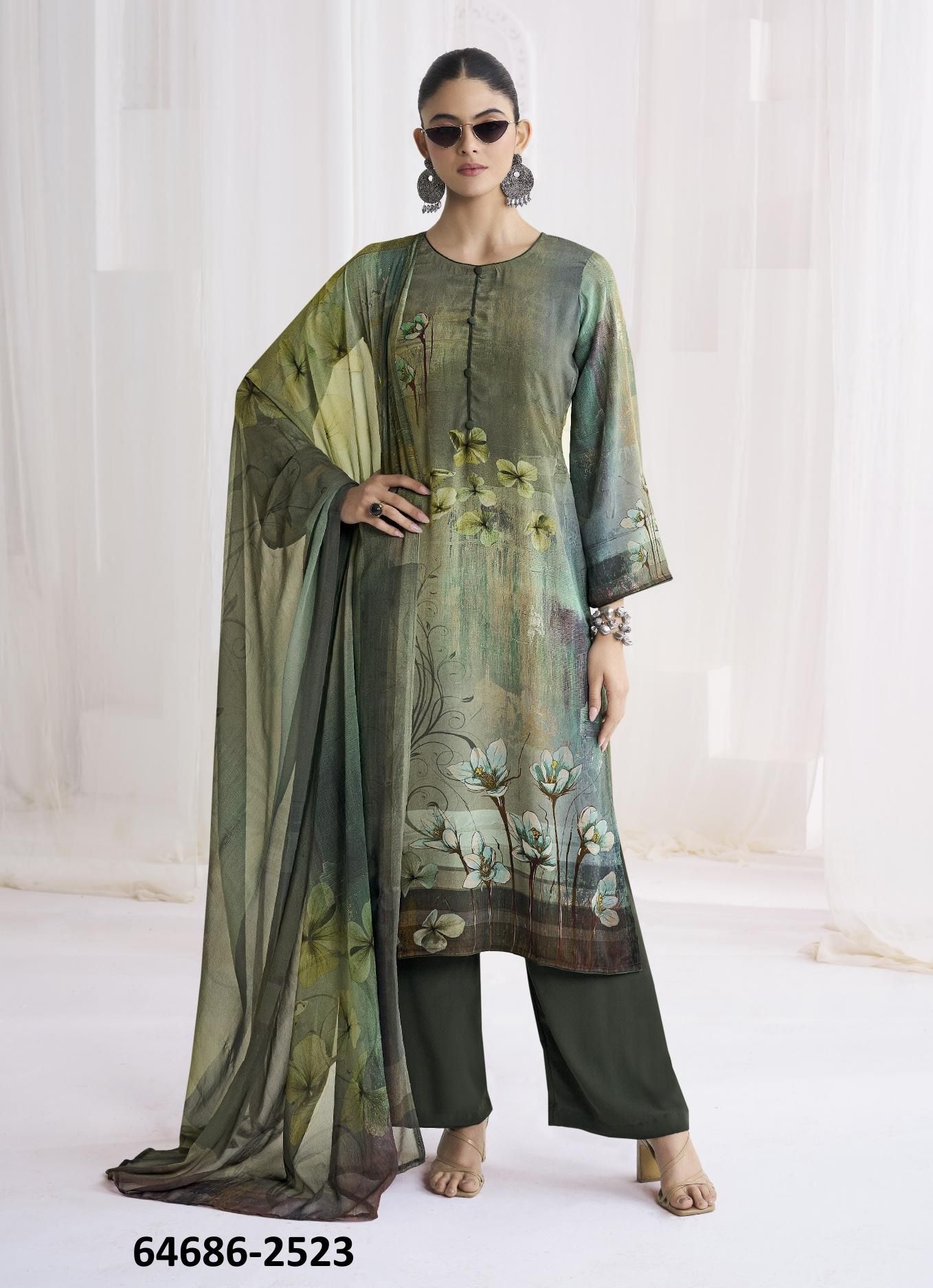 CAFÉ LATTE 22 - Catalog # 64686 (Set of 9 Readymade Salwar Suits) CAFÉ LATTE 22 - Catalog # 64686 (Set of 9 Readymade Salwar Suits)