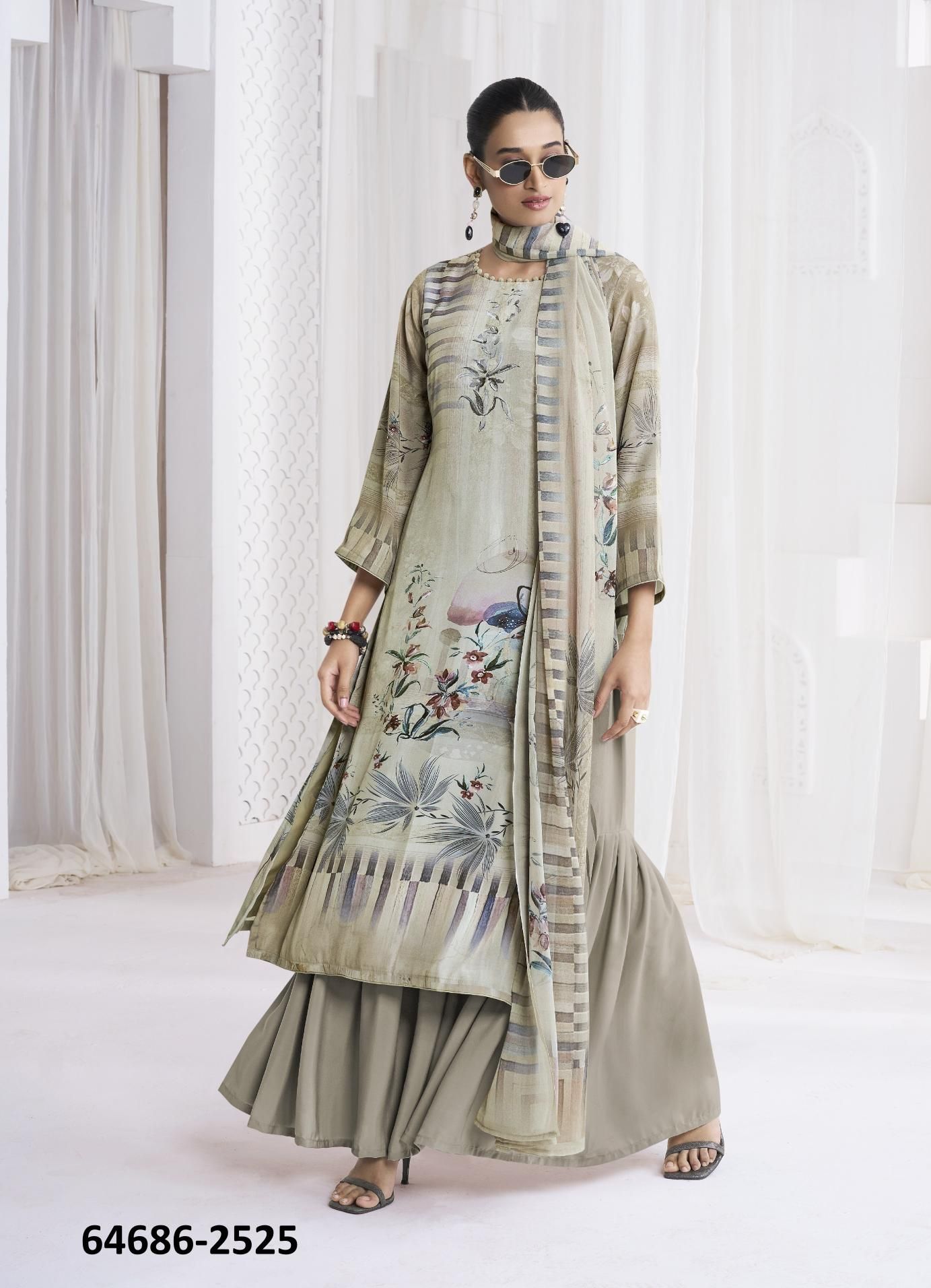 CAFÉ LATTE 22 - Catalog # 64686 (Set of 9 Readymade Salwar Suits) CAFÉ LATTE 22 - Catalog # 64686 (Set of 9 Readymade Salwar Suits)