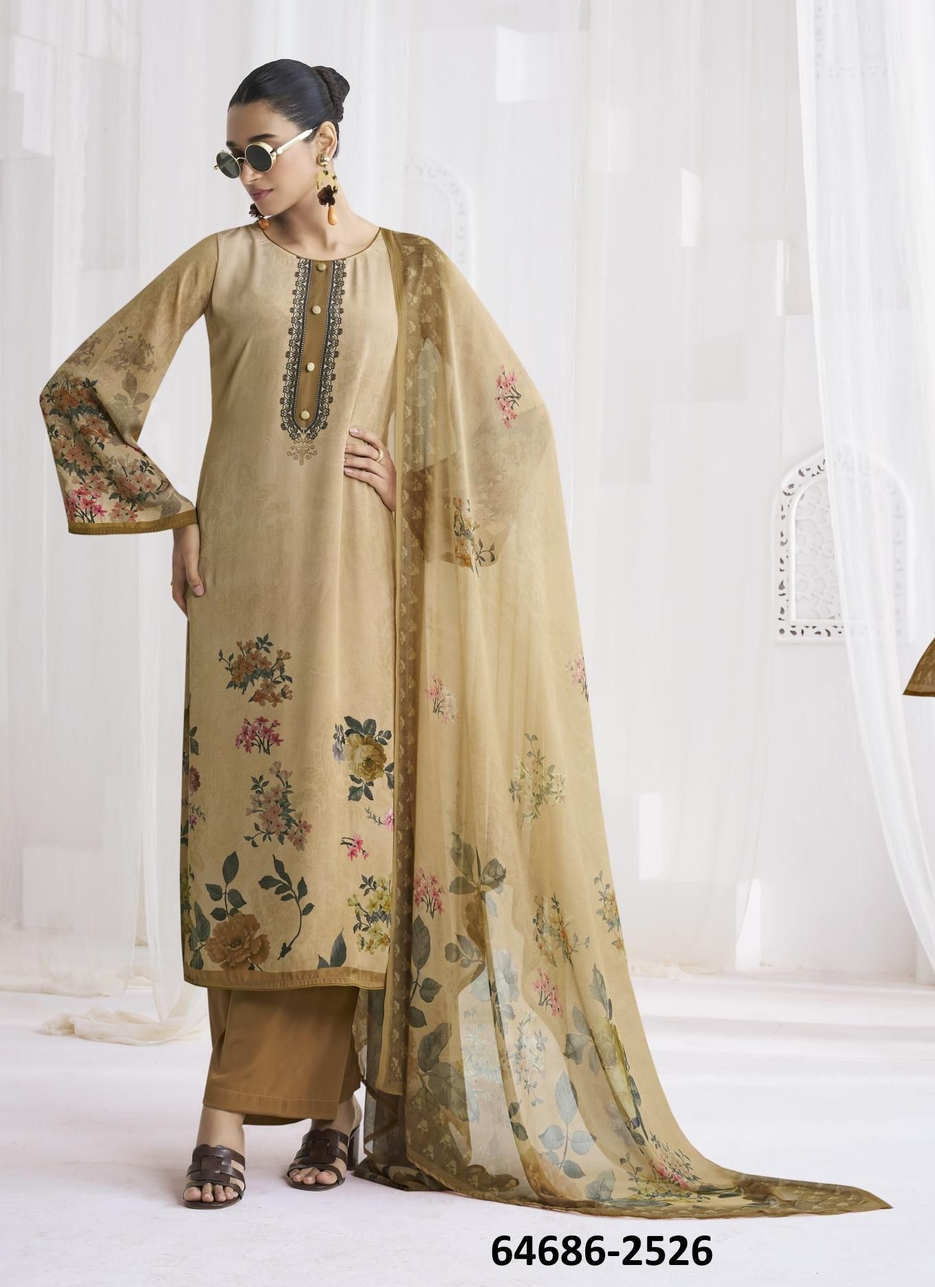 CAFÉ LATTE 22 - Catalog # 64686 (Set of 9 Readymade Salwar Suits) CAFÉ LATTE 22 - Catalog # 64686 (Set of 9 Readymade Salwar Suits)