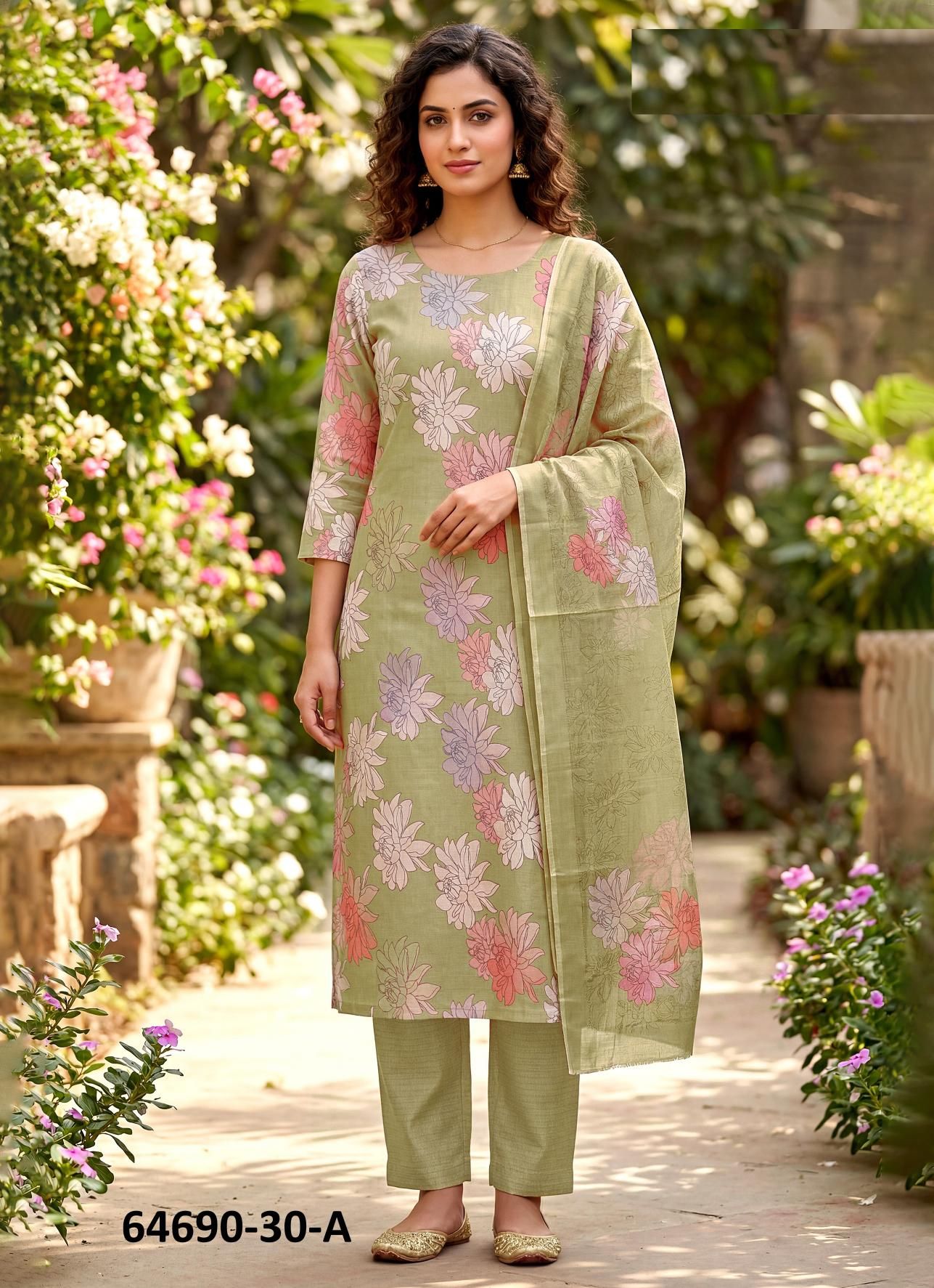 CHERRY BLOSSOM - Catalog # 64690 (Set of 29 Readymade Salwar Suits)