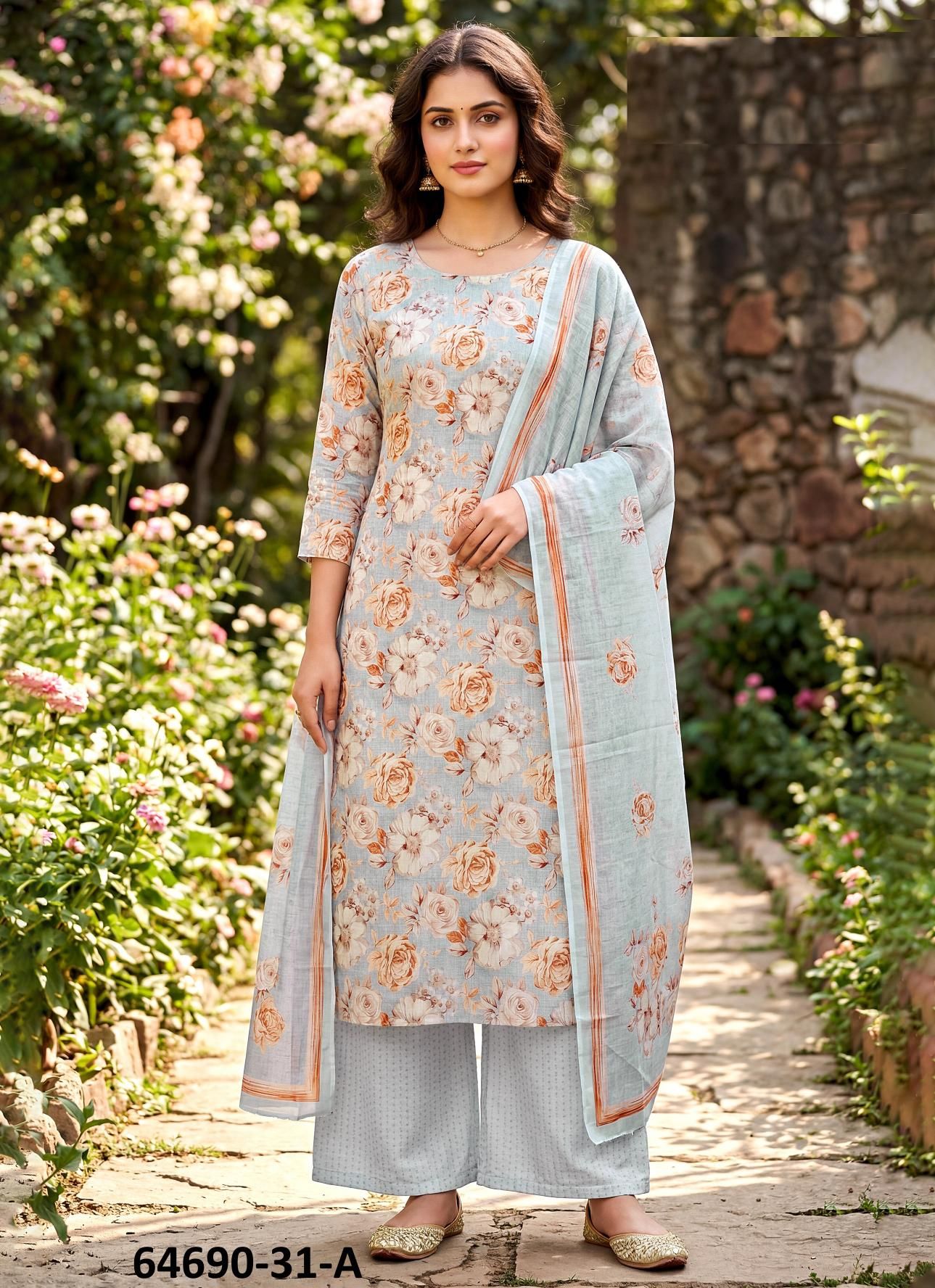CHERRY BLOSSOM - Catalog # 64690 (Set of 29 Readymade Salwar Suits)