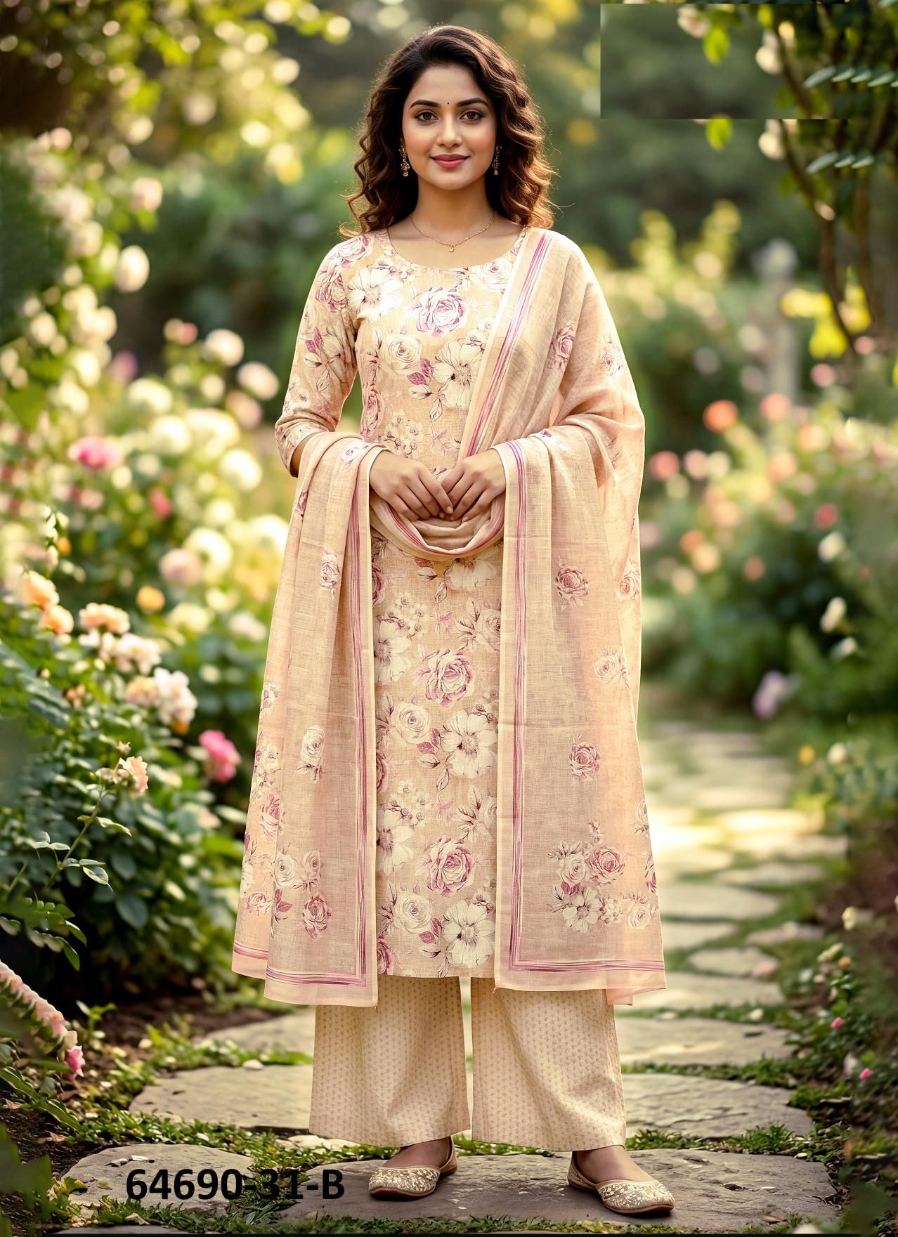 CHERRY BLOSSOM - Catalog # 64690 (Set of 29 Readymade Salwar Suits)