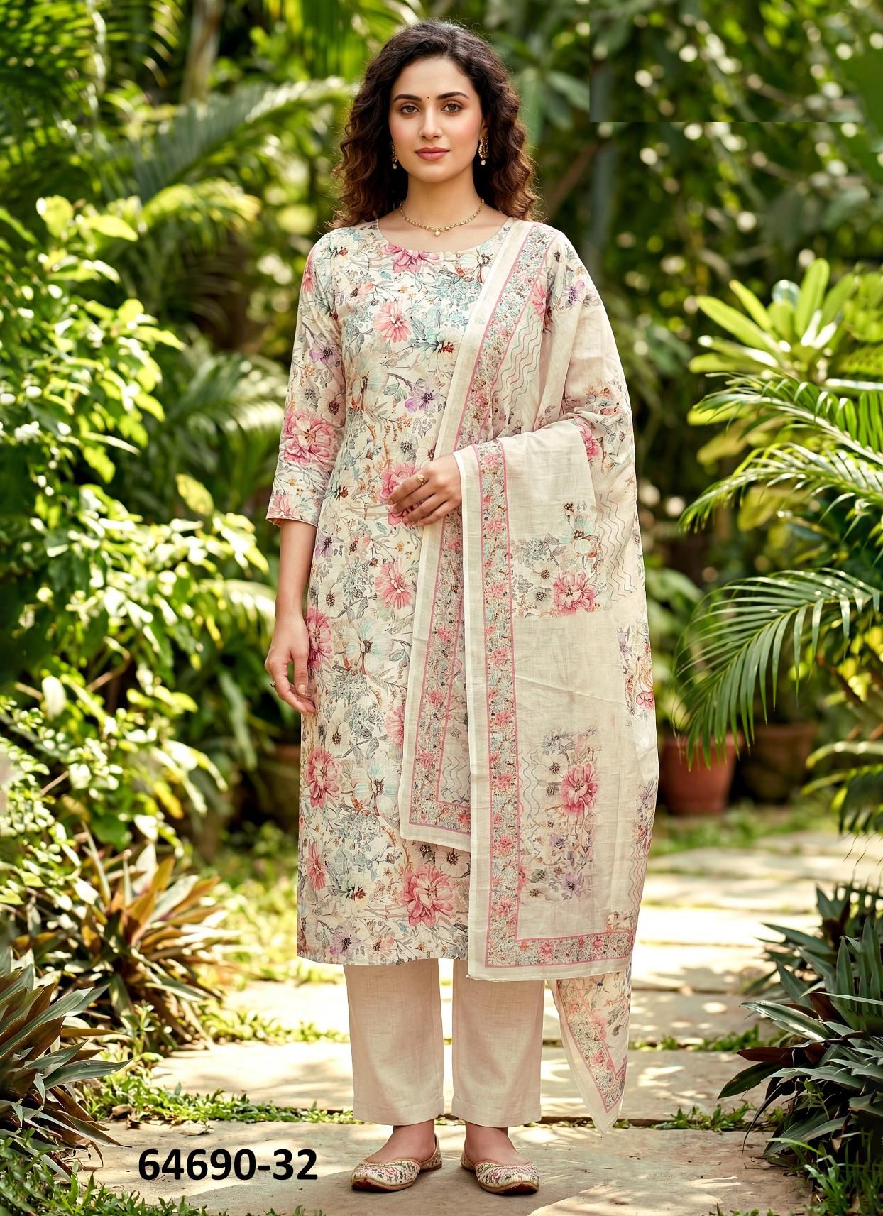 CHERRY BLOSSOM - Catalog # 64690 (Set of 29 Readymade Salwar Suits)
