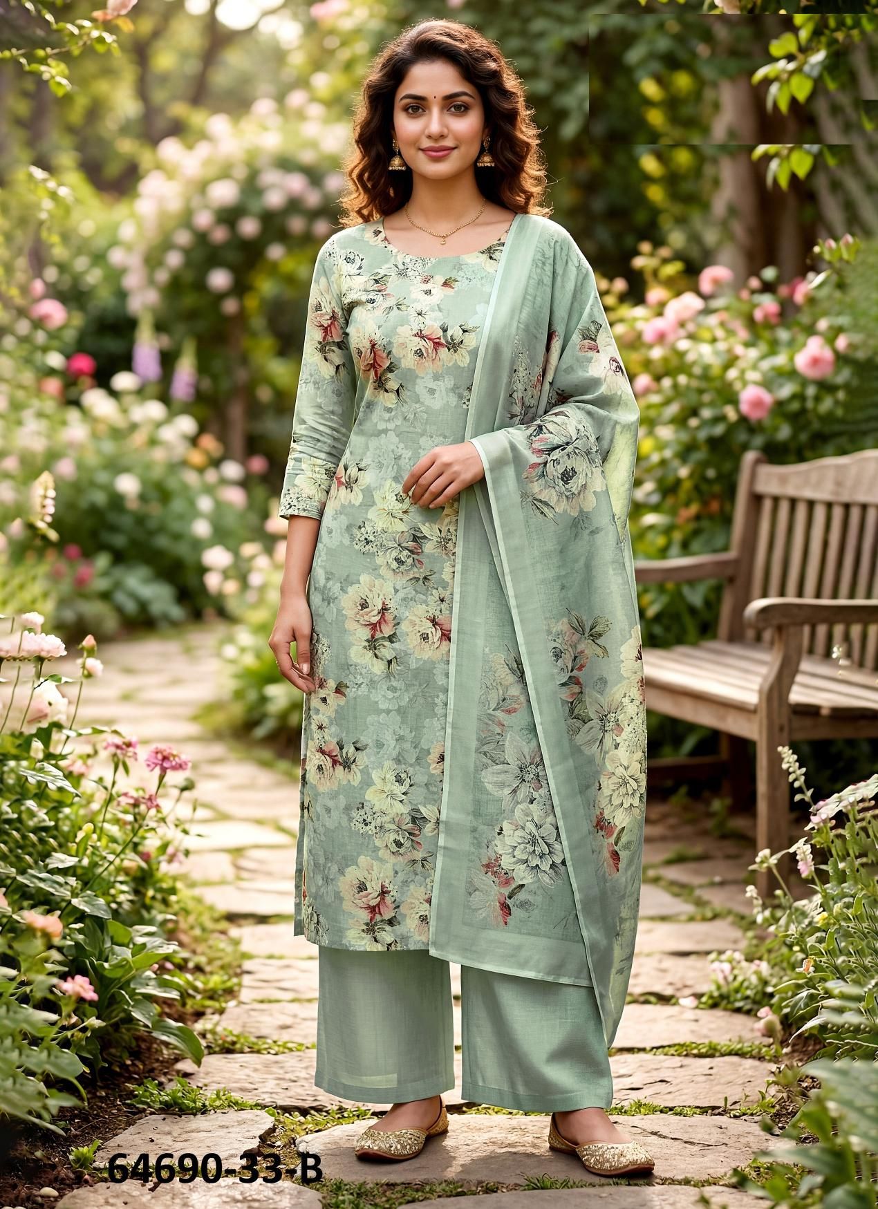 CHERRY BLOSSOM - Catalog # 64690 (Set of 29 Readymade Salwar Suits)
