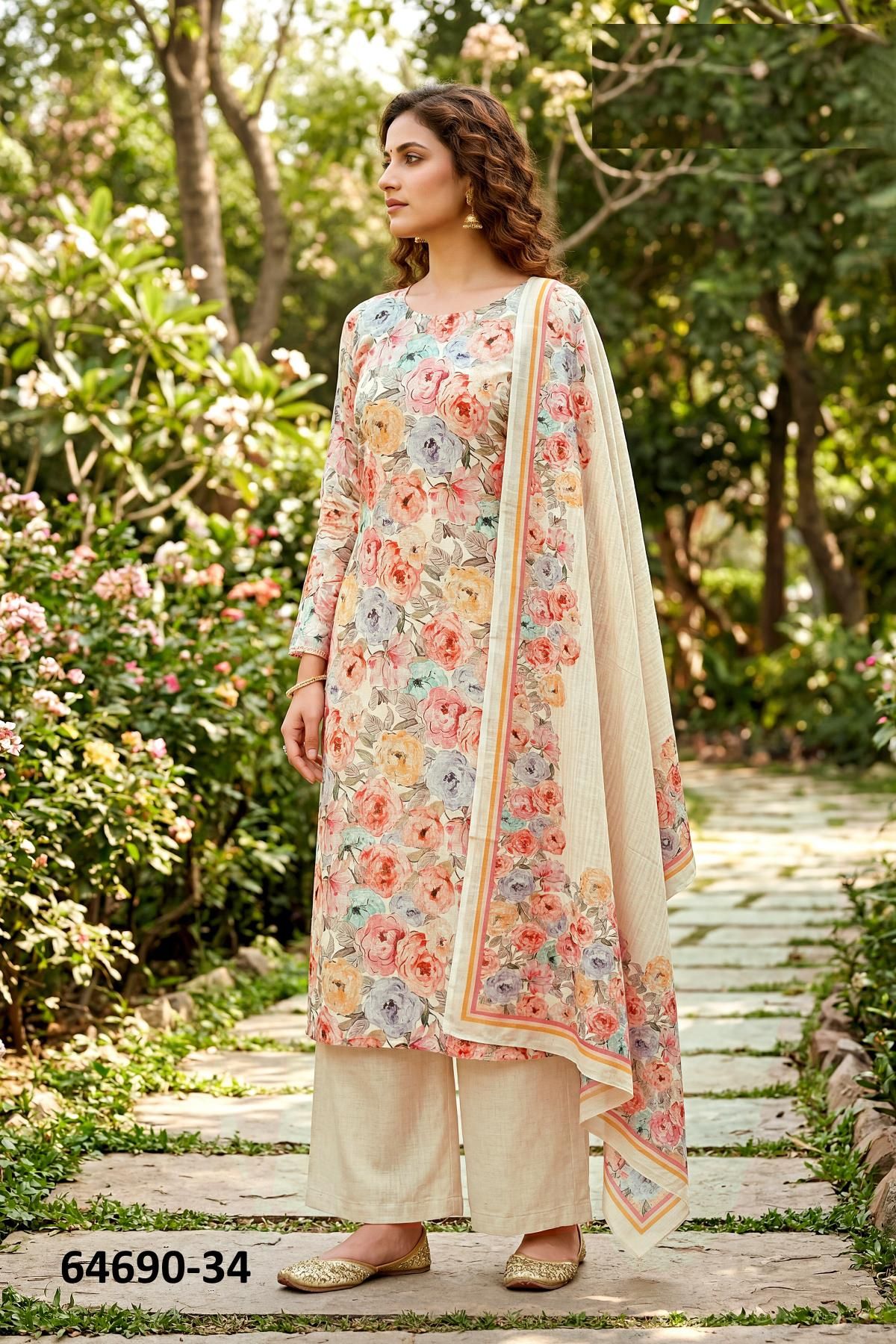 CHERRY BLOSSOM - Catalog # 64690 (Set of 29 Readymade Salwar Suits)