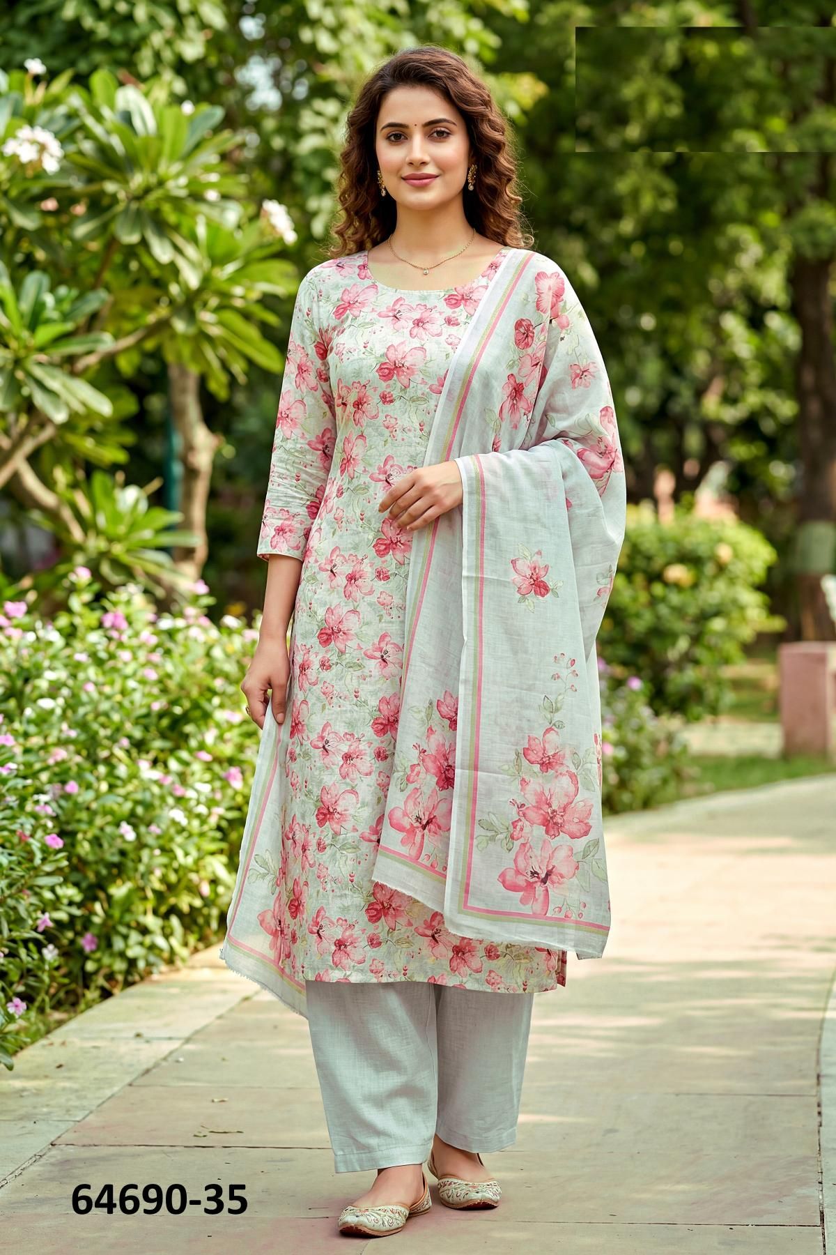 CHERRY BLOSSOM - Catalog # 64690 (Set of 29 Readymade Salwar Suits)