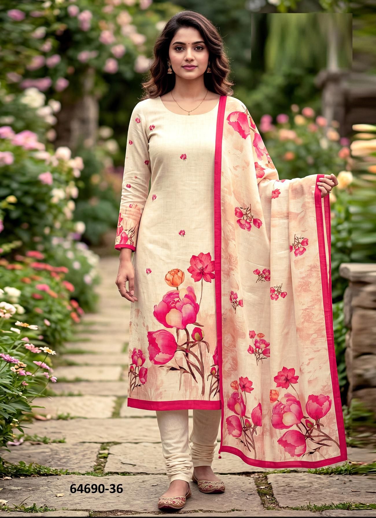 CHERRY BLOSSOM - Catalog # 64690 (Set of 29 Readymade Salwar Suits)