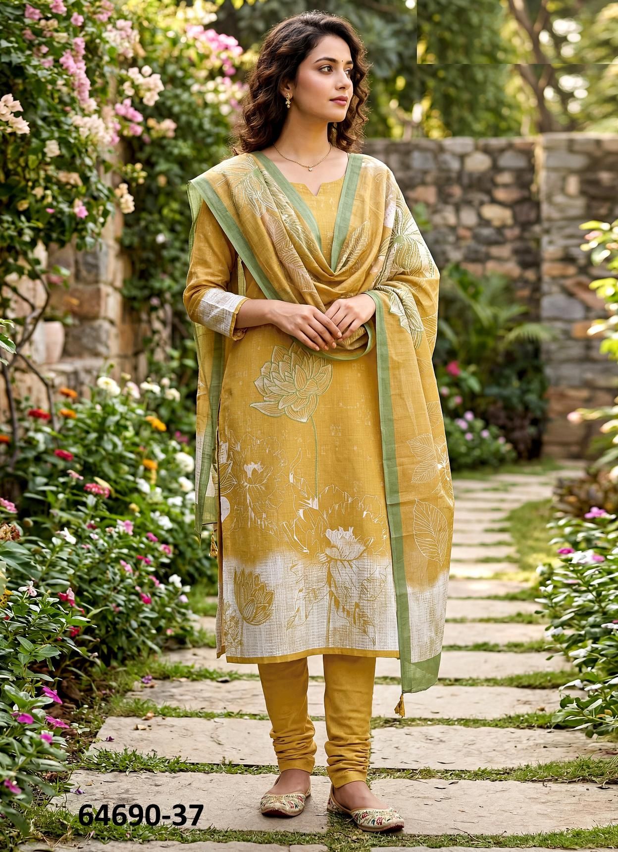 CHERRY BLOSSOM - Catalog # 64690 (Set of 29 Readymade Salwar Suits)