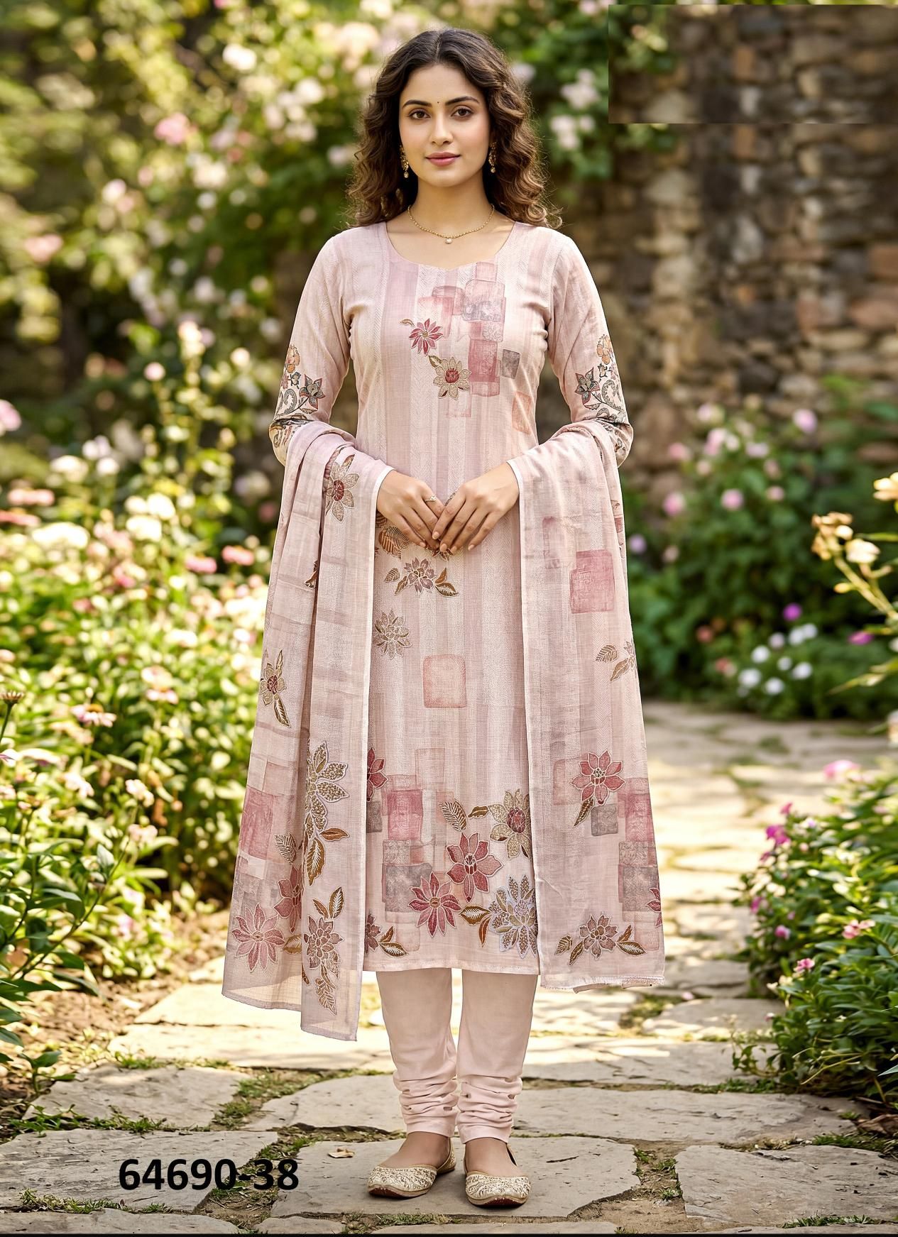 CHERRY BLOSSOM - Catalog # 64690 (Set of 29 Readymade Salwar Suits)