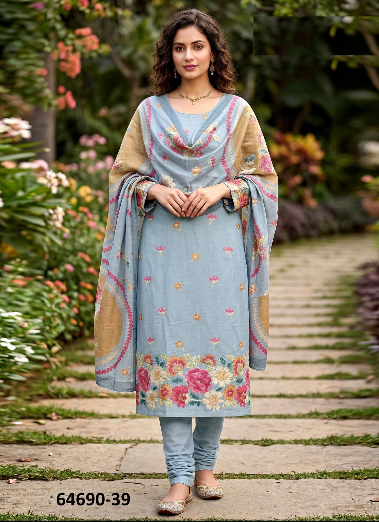 CHERRY BLOSSOM - Catalog # 64690 (Set of 29 Readymade Salwar Suits)