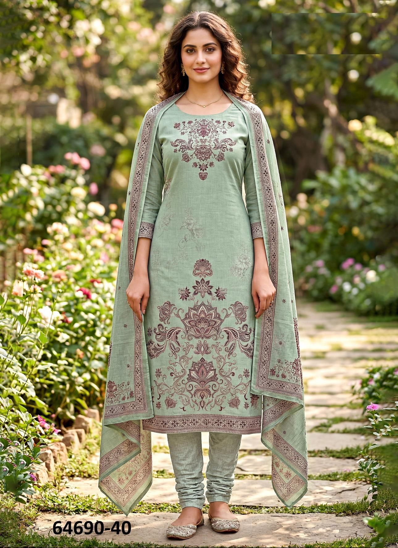 CHERRY BLOSSOM - Catalog # 64690 (Set of 29 Readymade Salwar Suits)