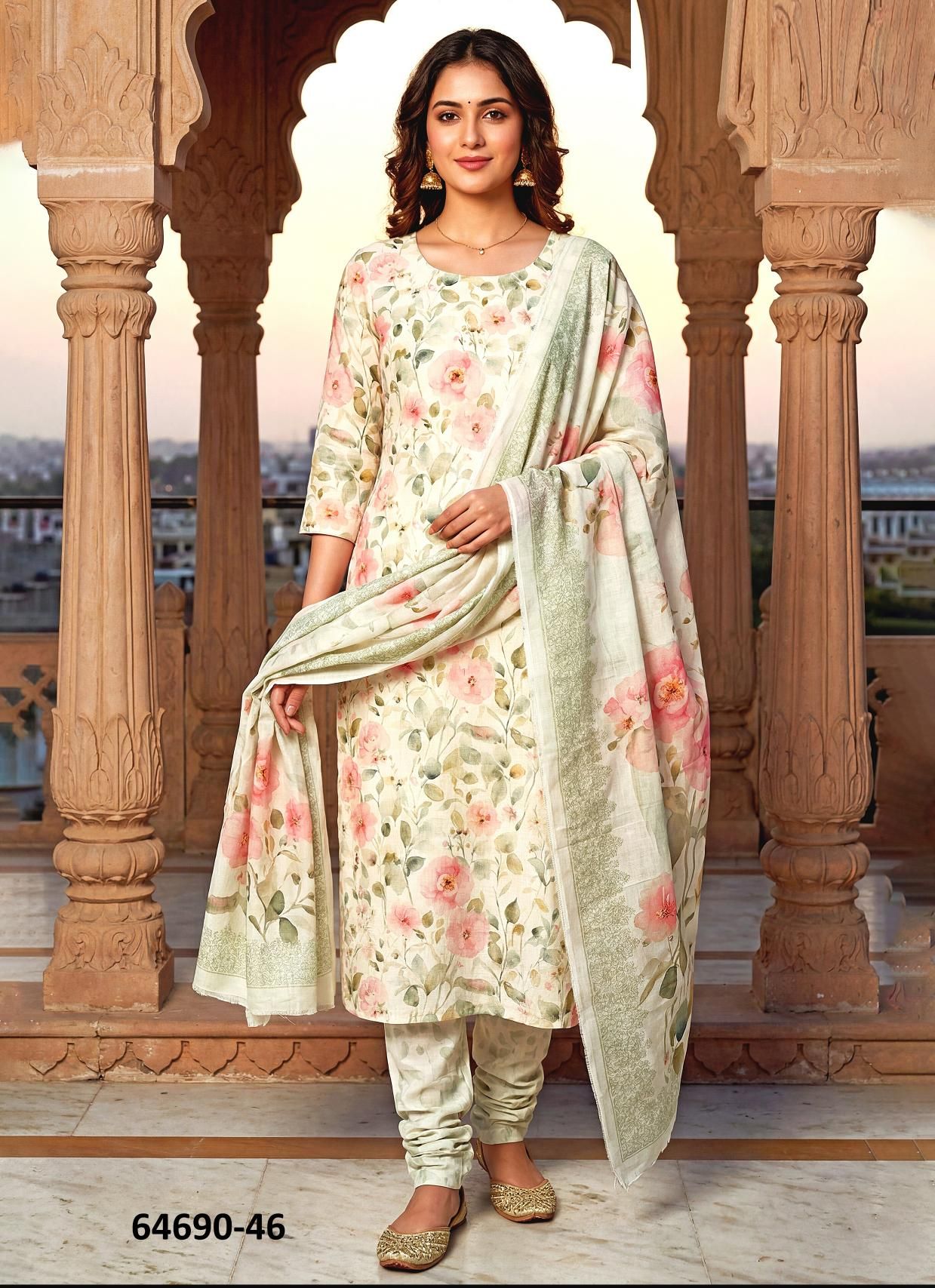 CHERRY BLOSSOM - Catalog # 64690 (Set of 29 Readymade Salwar Suits)
