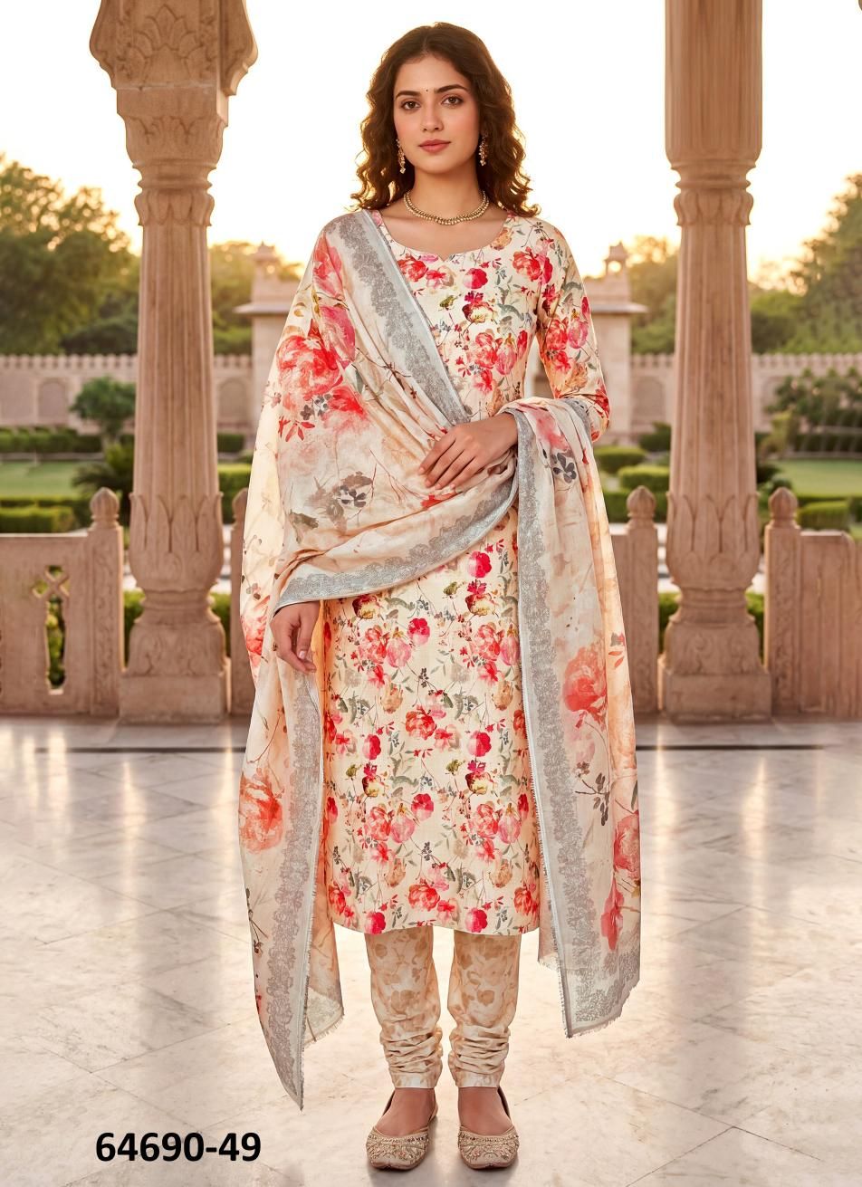 CHERRY BLOSSOM - Catalog # 64690 (Set of 29 Readymade Salwar Suits)