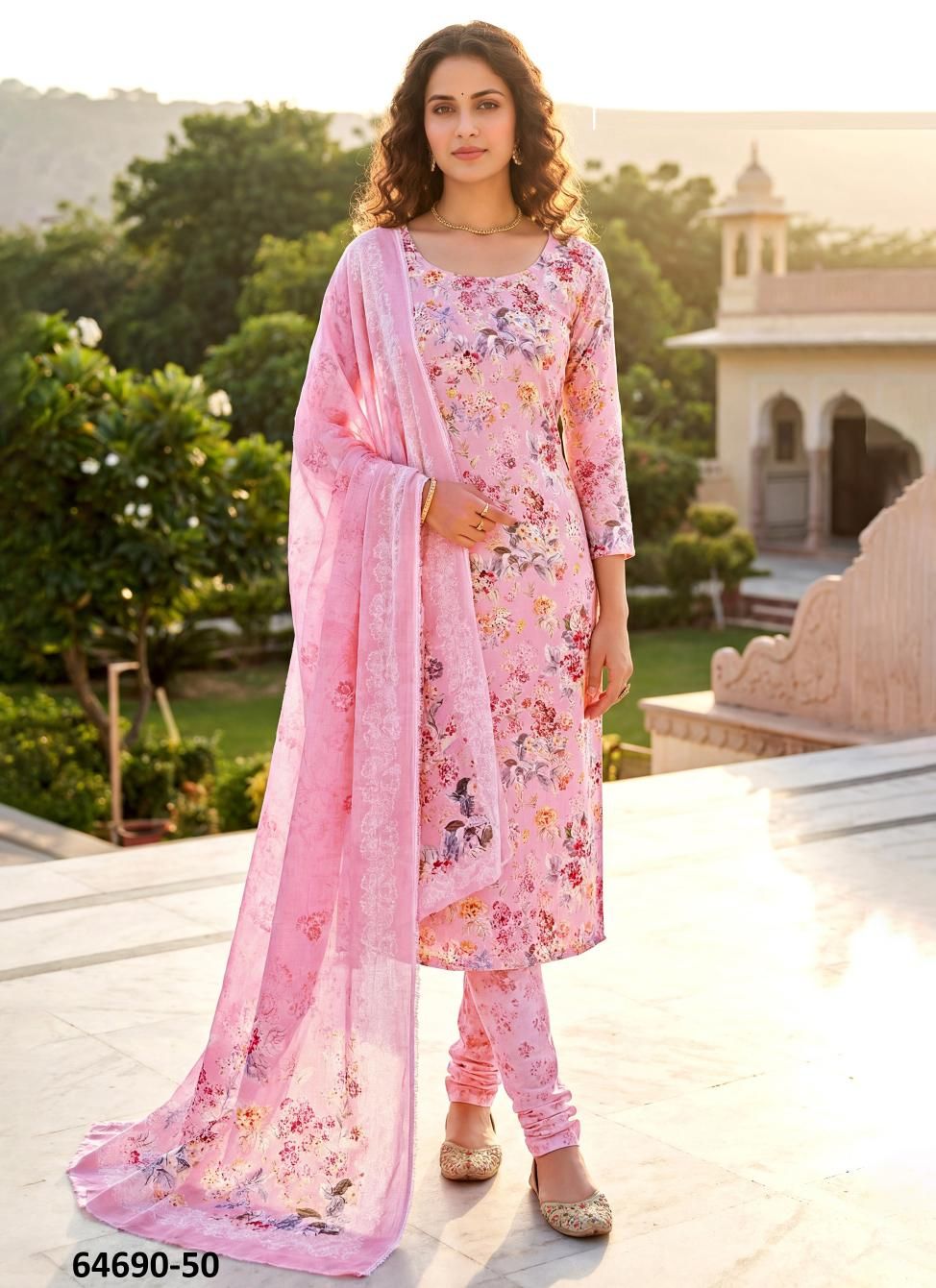CHERRY BLOSSOM - Catalog # 64690 (Set of 29 Readymade Salwar Suits)