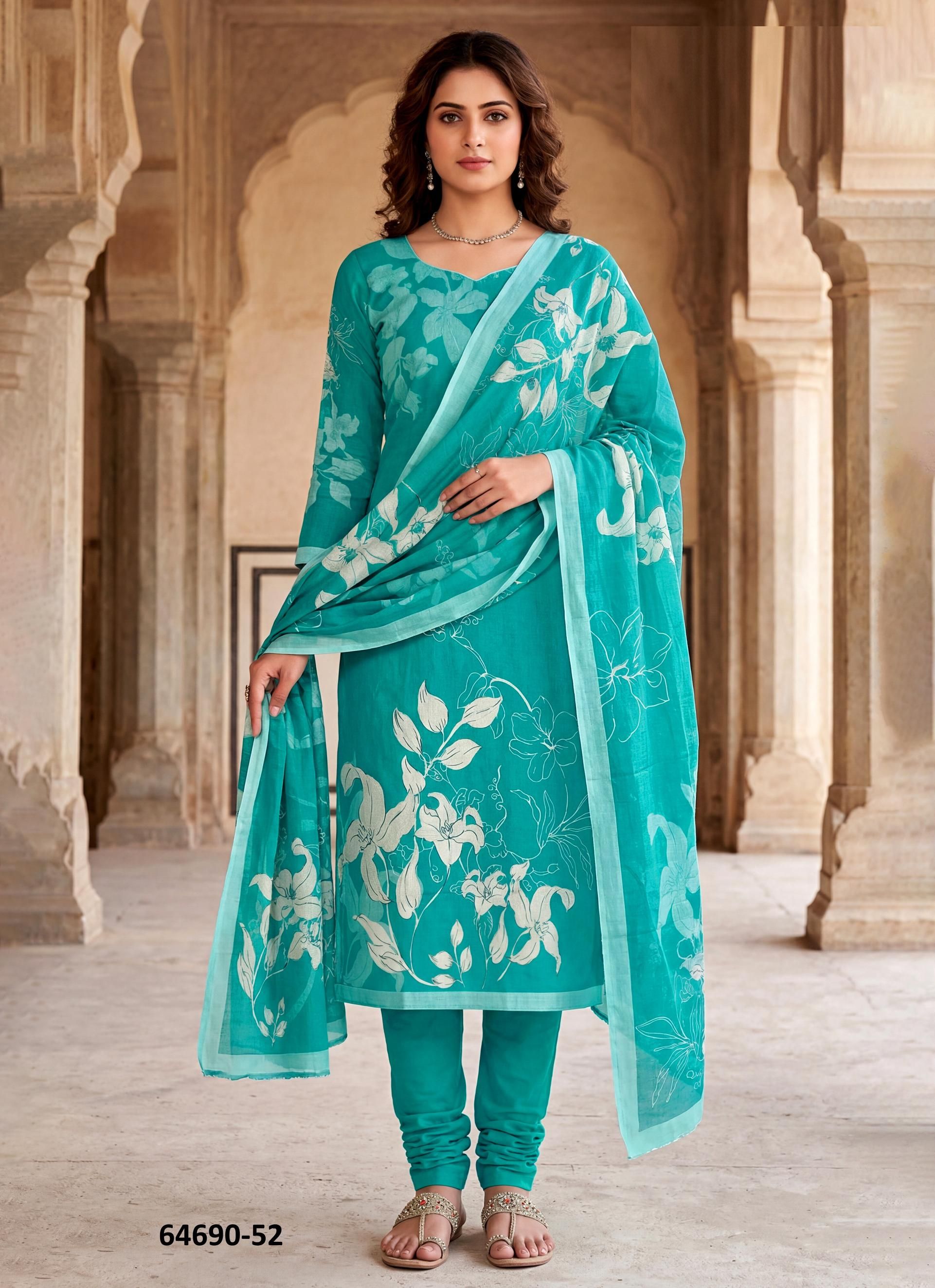 CHERRY BLOSSOM - Catalog # 64690 (Set of 29 Readymade Salwar Suits)