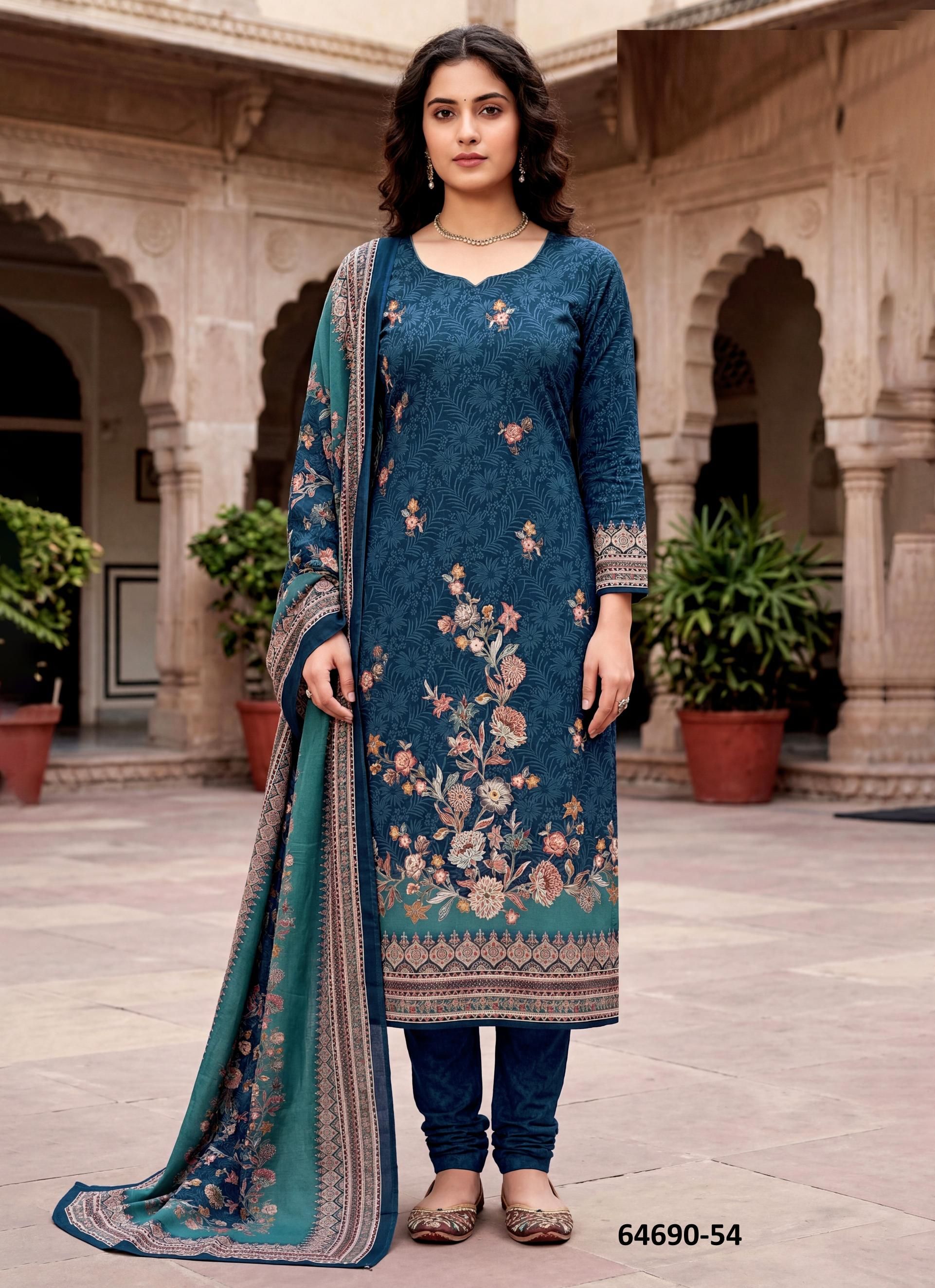 CHERRY BLOSSOM - Catalog # 64690 (Set of 29 Readymade Salwar Suits)
