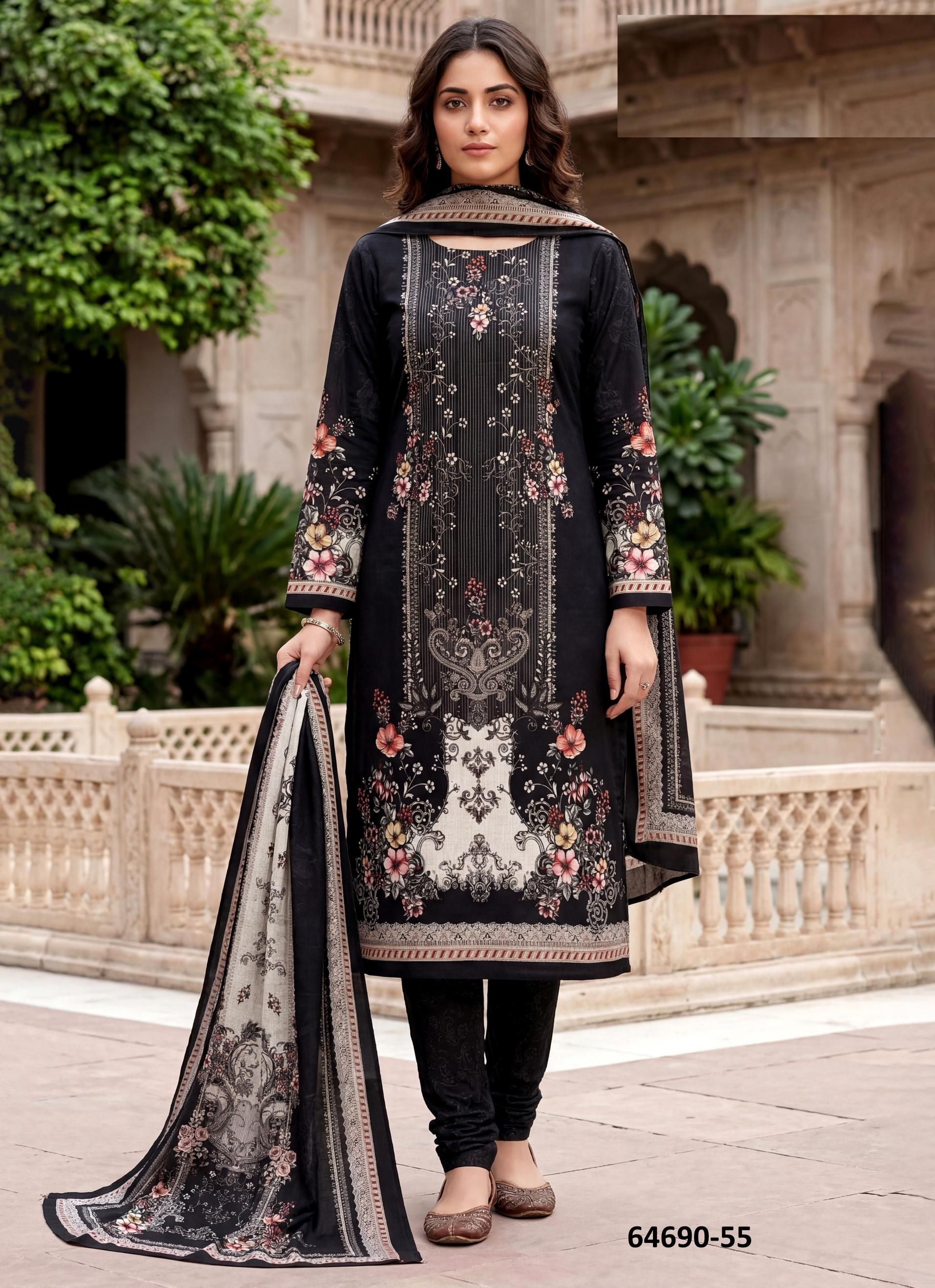 CHERRY BLOSSOM - Catalog # 64690 (Set of 29 Readymade Salwar Suits)