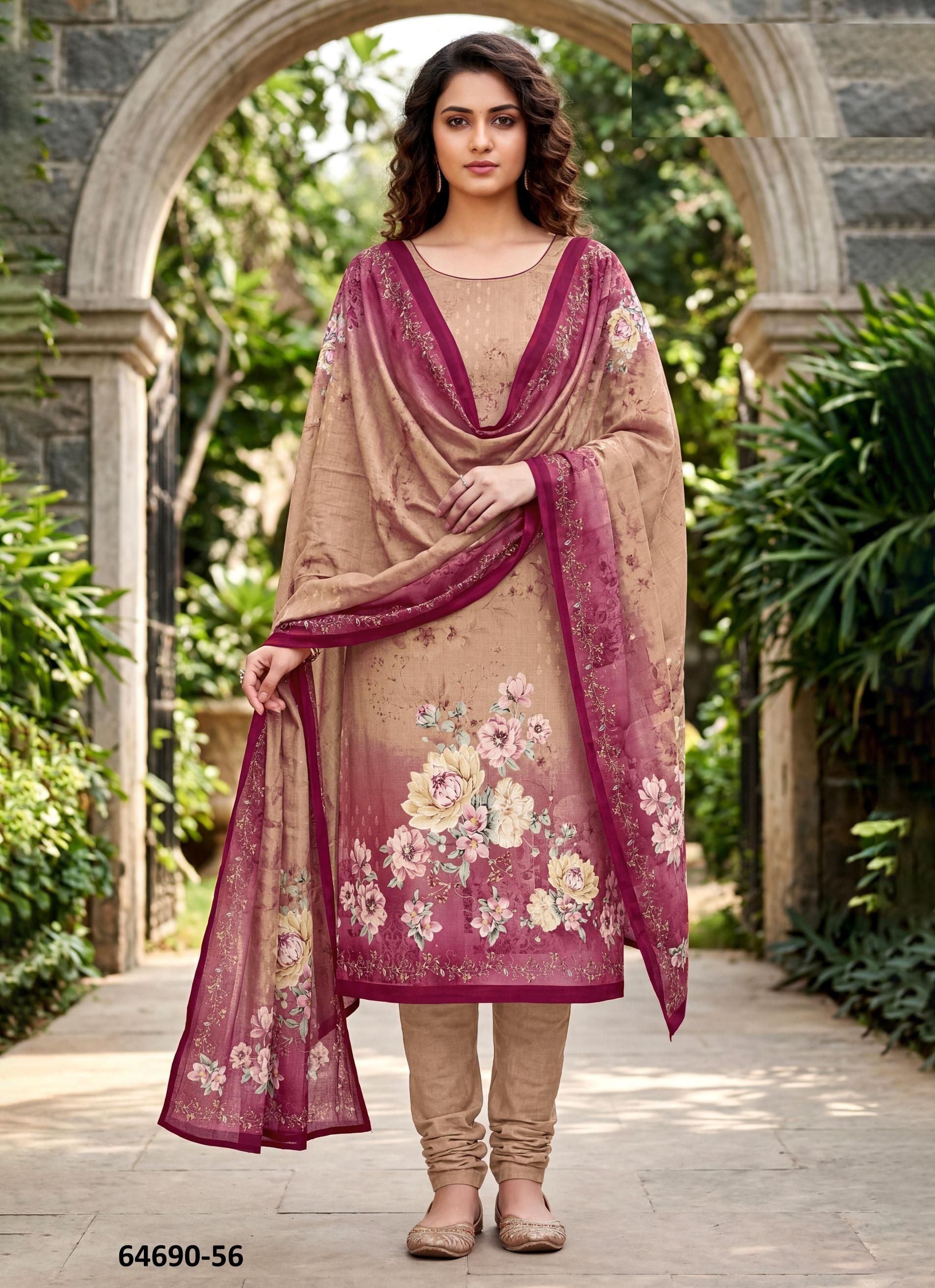 CHERRY BLOSSOM - Catalog # 64690 (Set of 29 Readymade Salwar Suits)