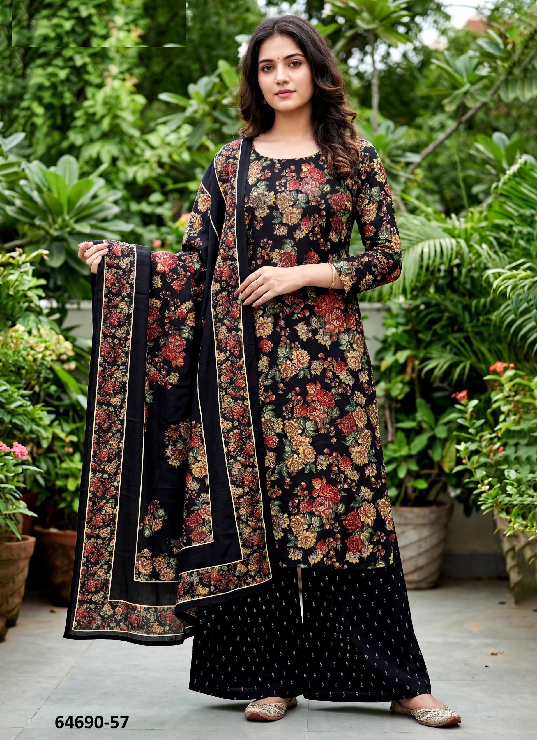 CHERRY BLOSSOM - Catalog # 64690 (Set of 29 Readymade Salwar Suits)