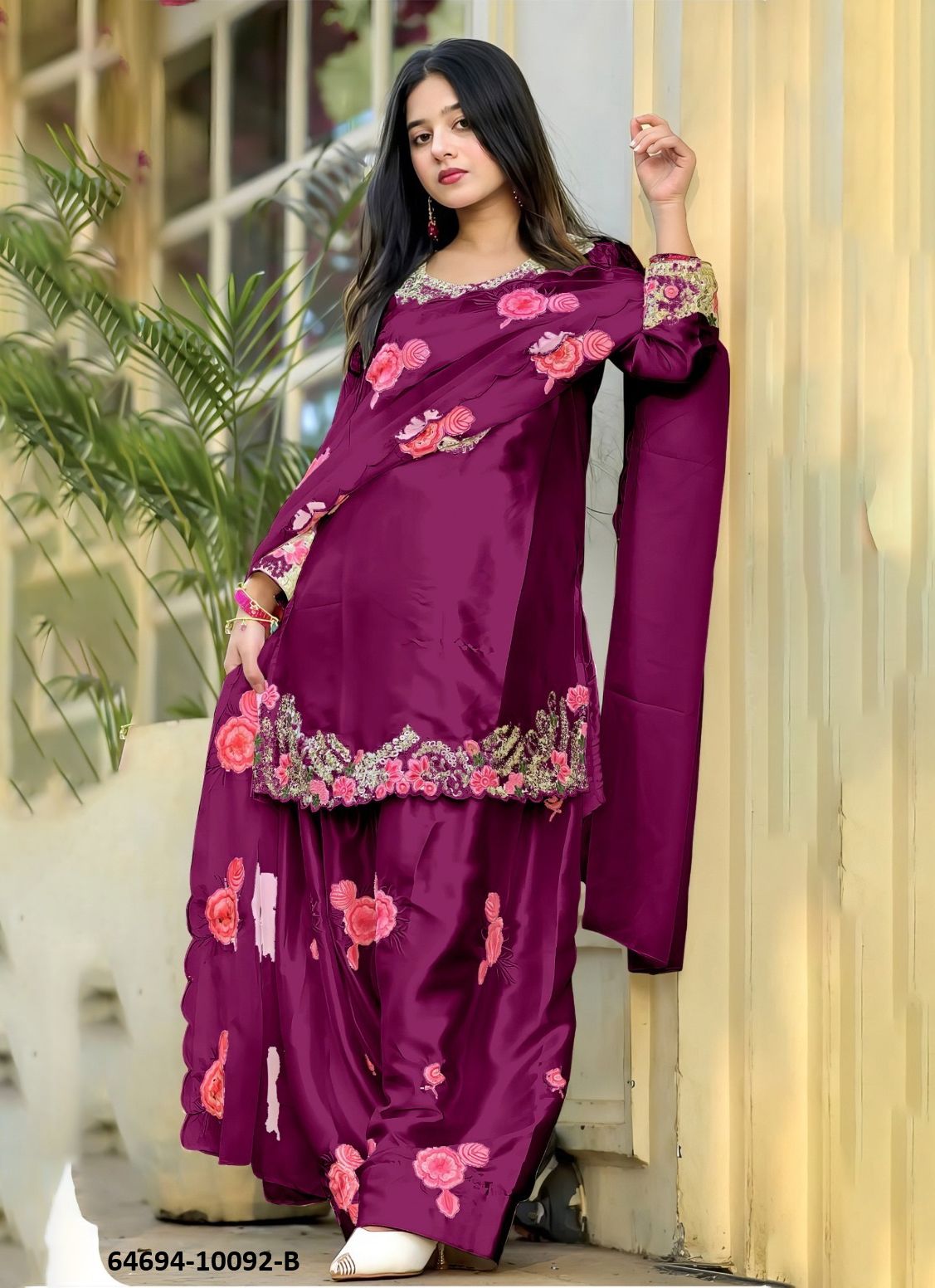 SERIES 10092 - Catalog # 64694 (Set of 4 Readymade Salwar Suits)