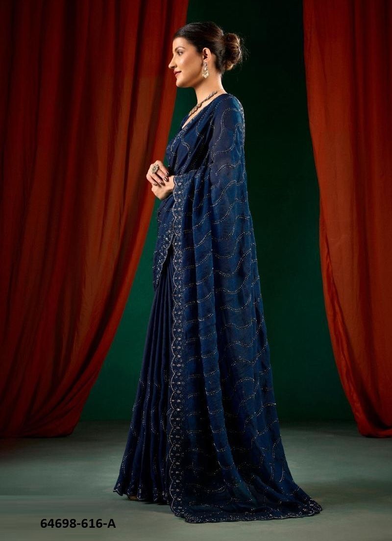 SERIES 616 - Catalog # 64698 (Set of 6 Sarees) SERIES 616 - Catalog # 64698 (Set of 6 Sarees)