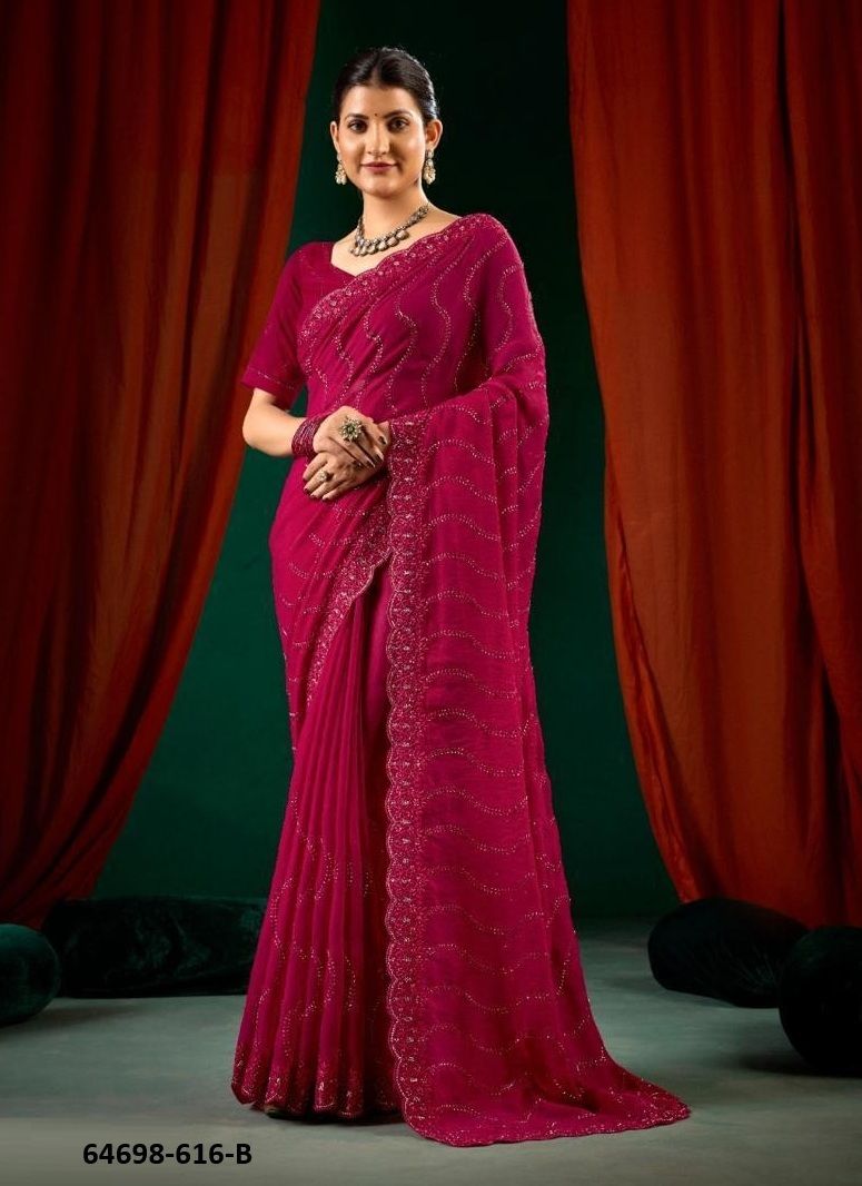 SERIES 616 - Catalog # 64698 (Set of 6 Sarees) SERIES 616 - Catalog # 64698 (Set of 6 Sarees)