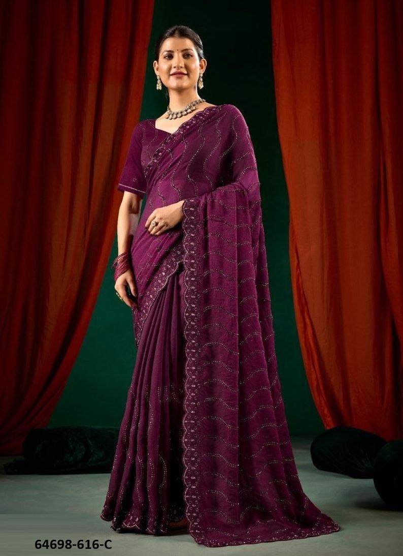 SERIES 616 - Catalog # 64698 (Set of 6 Sarees) SERIES 616 - Catalog # 64698 (Set of 6 Sarees)