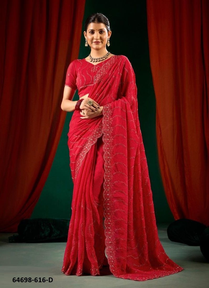 SERIES 616 - Catalog # 64698 (Set of 6 Sarees) SERIES 616 - Catalog # 64698 (Set of 6 Sarees)