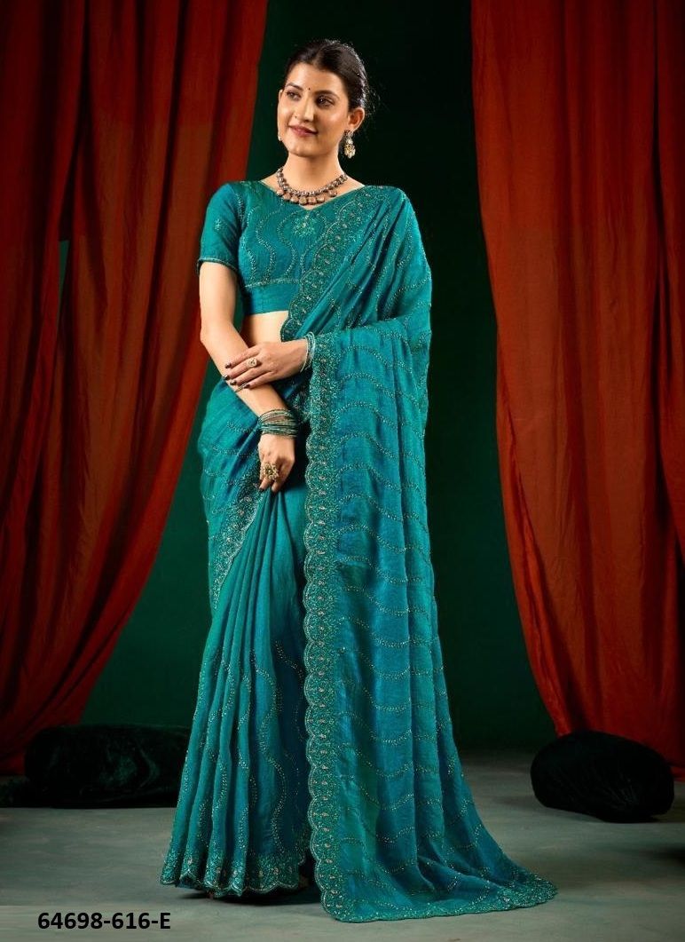 SERIES 616 - Catalog # 64698 (Set of 6 Sarees) SERIES 616 - Catalog # 64698 (Set of 6 Sarees)