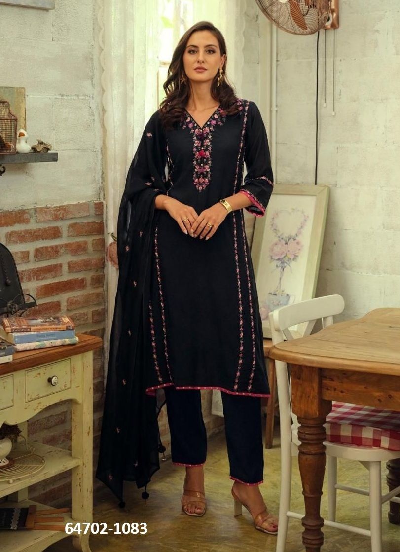 POORVA - Catalog # 64702 (Set of 6 Readymade Salwar Suits) POORVA - Catalog # 64702 (Set of 6 Readymade Salwar Suits)