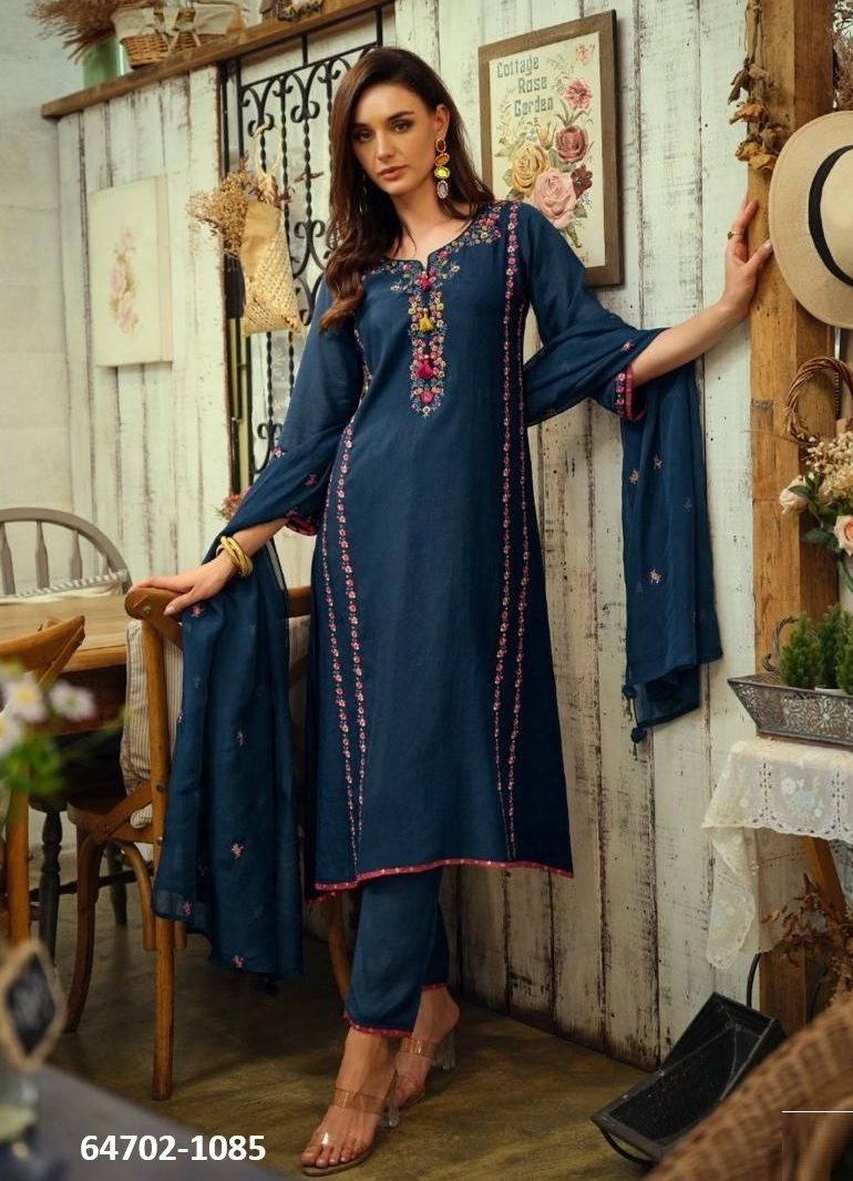 POORVA - Catalog # 64702 (Set of 6 Readymade Salwar Suits) POORVA - Catalog # 64702 (Set of 6 Readymade Salwar Suits)