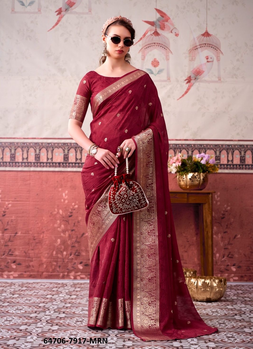 SERIES 7917 - Catalog # 64706 (Set of 4 Sarees) SERIES 7917 - Catalog # 64706 (Set of 4 Sarees)