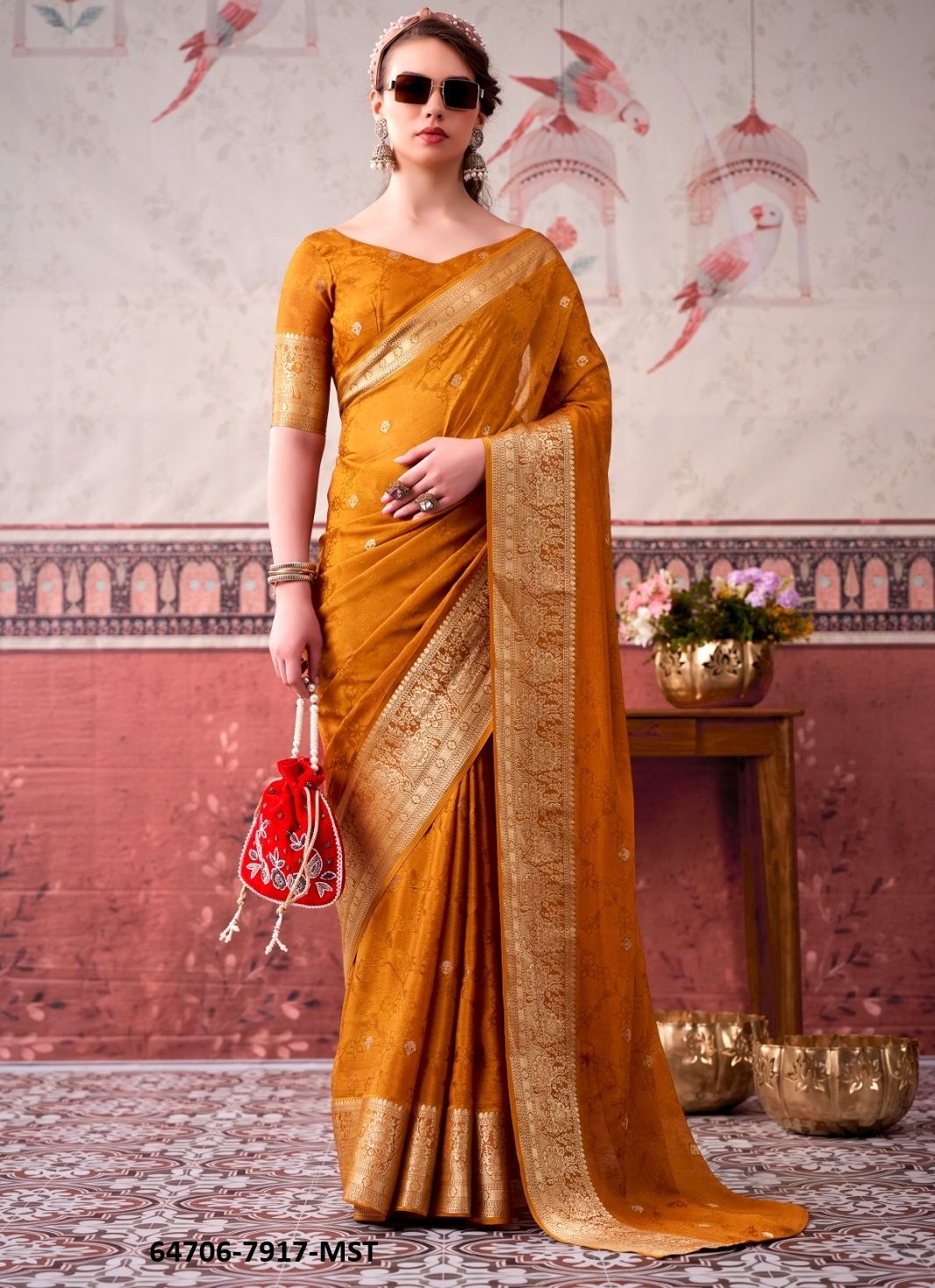 SERIES 7917 - Catalog # 64706 (Set of 4 Sarees) SERIES 7917 - Catalog # 64706 (Set of 4 Sarees)