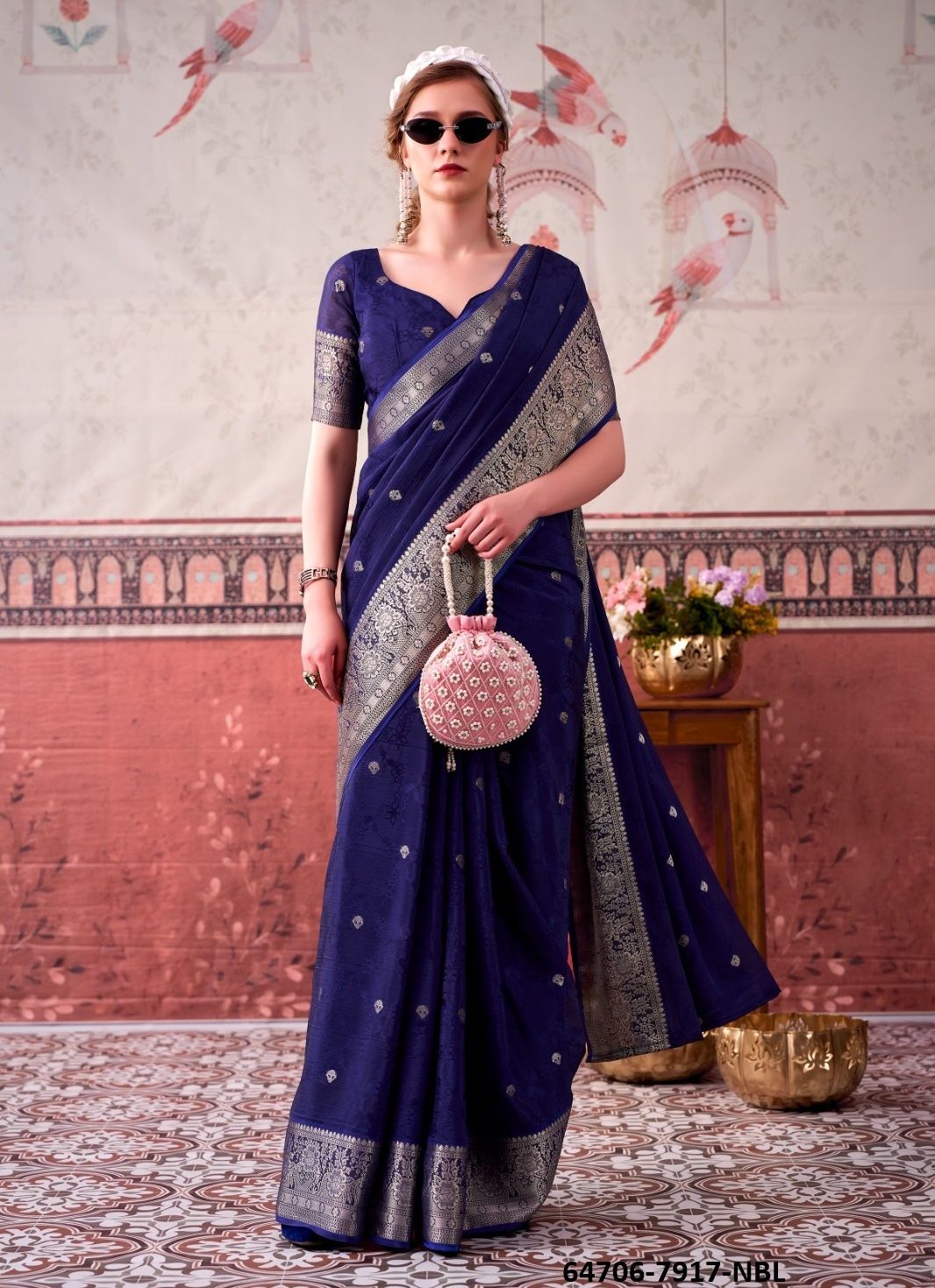 SERIES 7917 - Catalog # 64706 (Set of 4 Sarees) SERIES 7917 - Catalog # 64706 (Set of 4 Sarees)