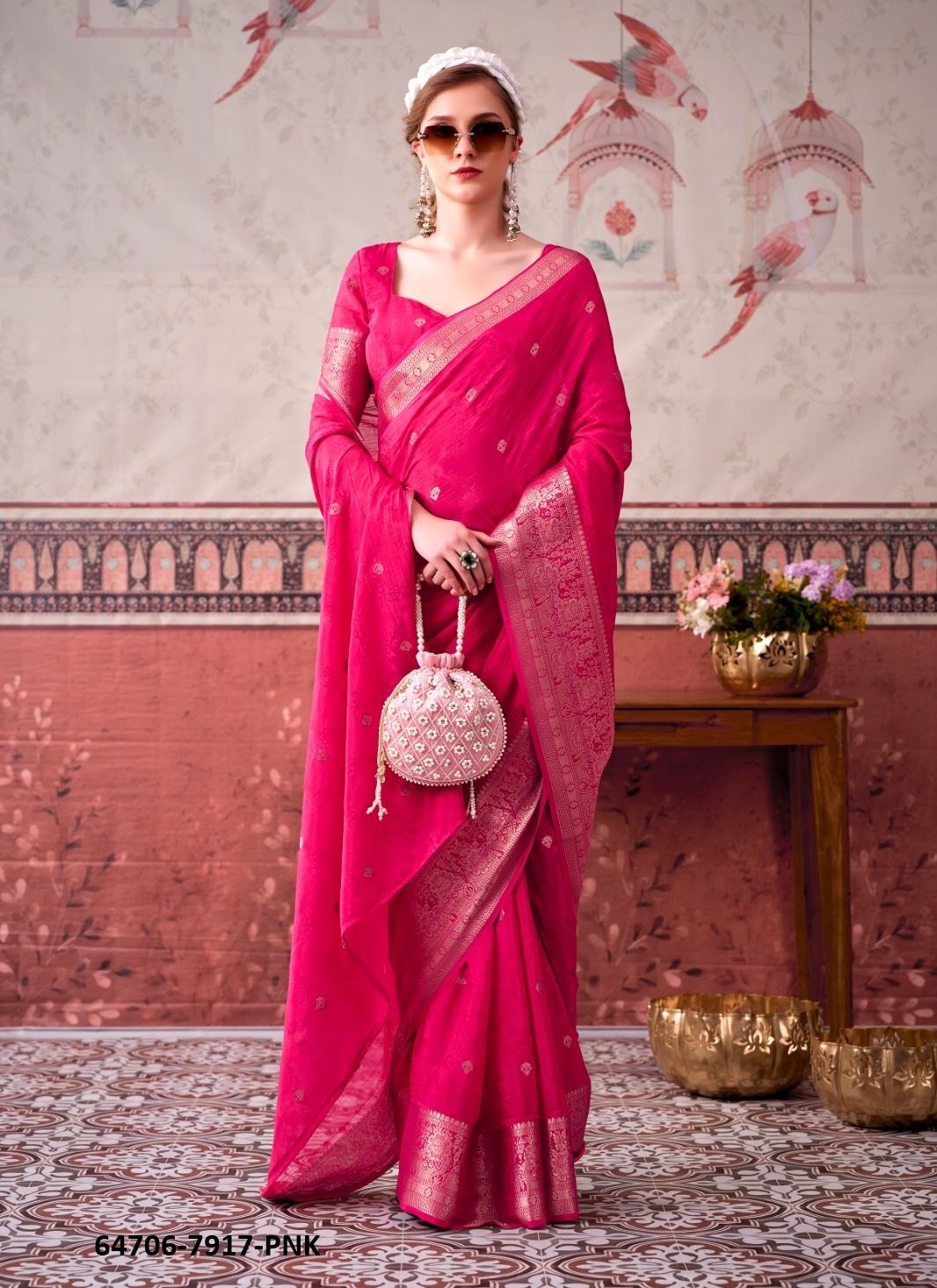 SERIES 7917 - Catalog # 64706 (Set of 4 Sarees) SERIES 7917 - Catalog # 64706 (Set of 4 Sarees)