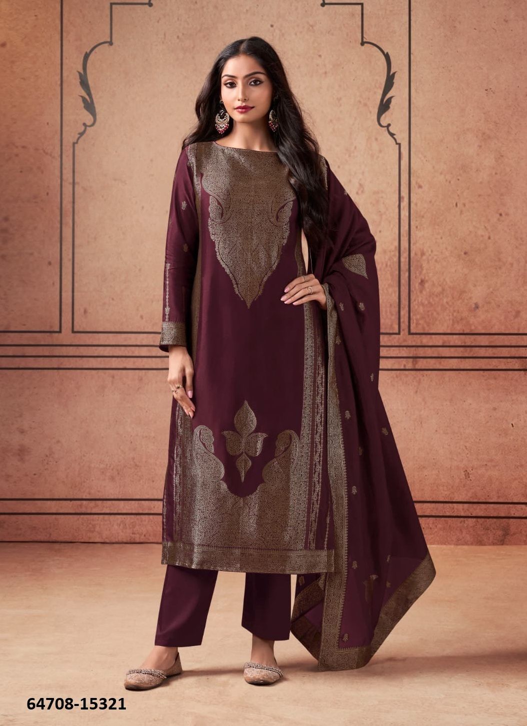 SILKY 5 - Catalog # 64708 (Set of 4 Readymade Salwar Suits) SILKY 5 - Catalog # 64708 (Set of 4 Readymade Salwar Suits)