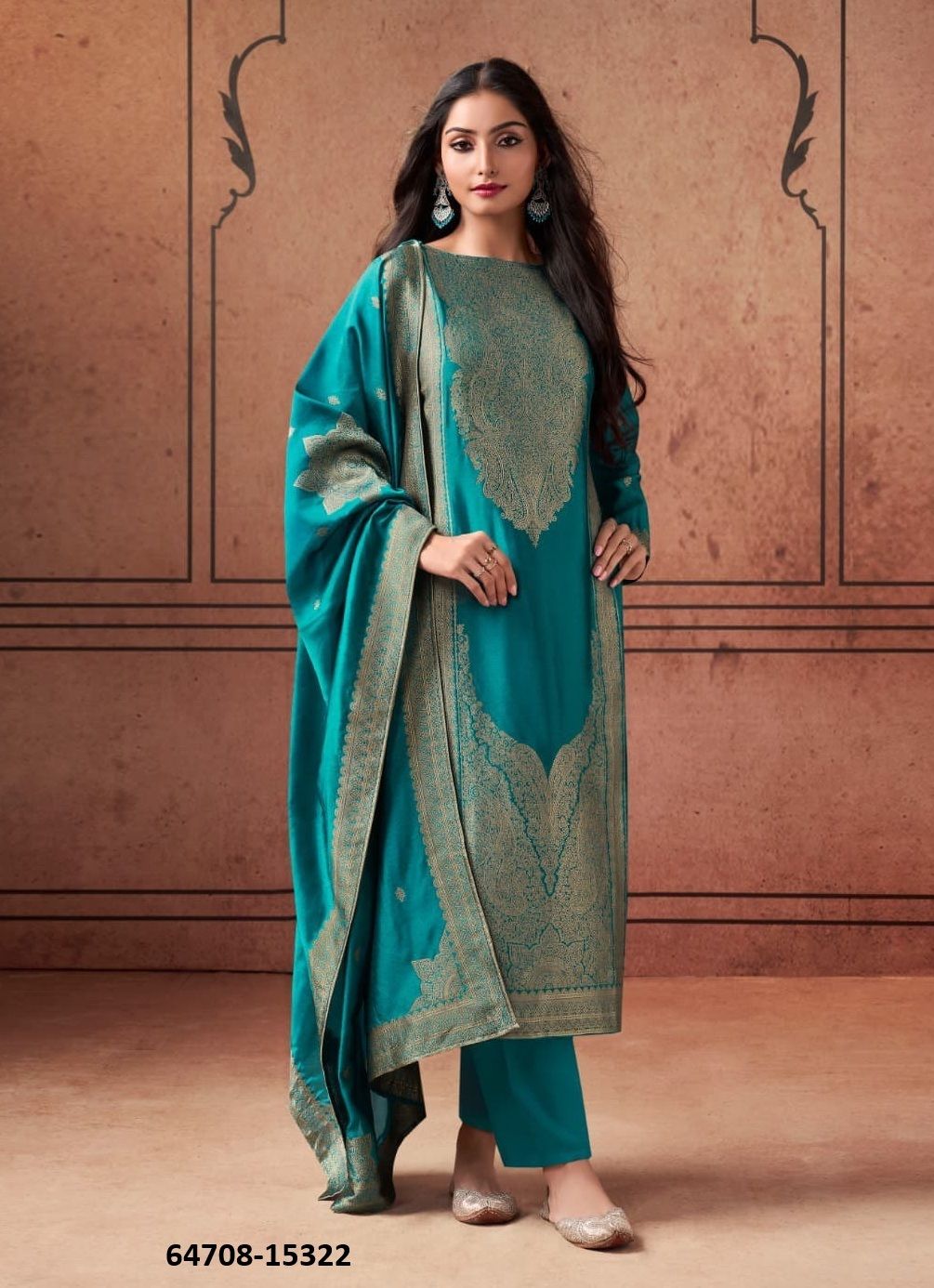 SILKY 5 - Catalog # 64708 (Set of 4 Readymade Salwar Suits) SILKY 5 - Catalog # 64708 (Set of 4 Readymade Salwar Suits)