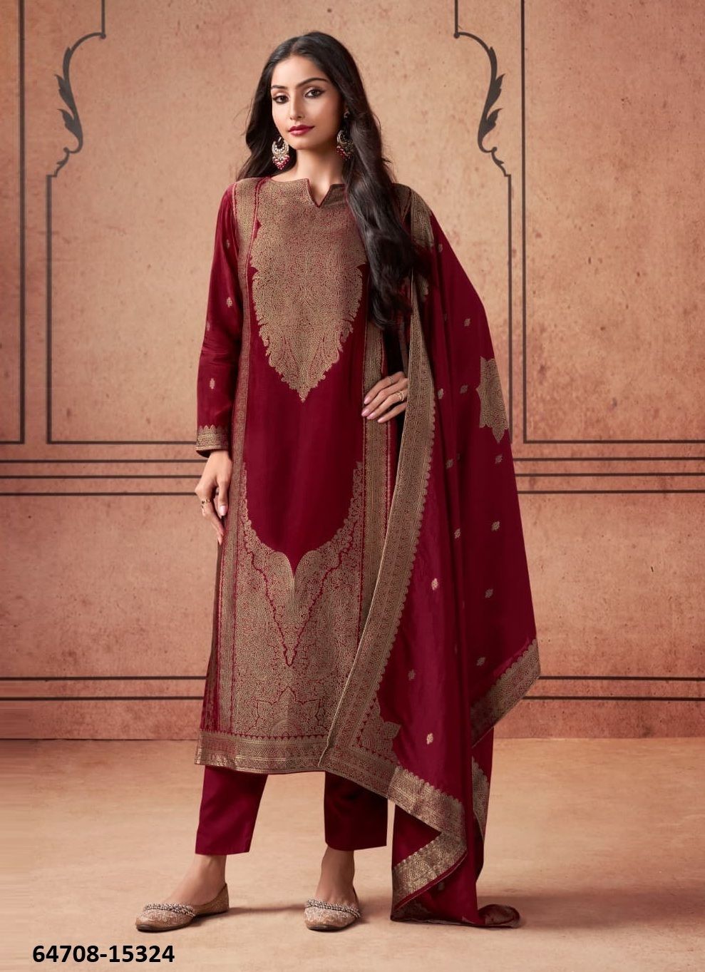 SILKY 5 - Catalog # 64708 (Set of 4 Readymade Salwar Suits) SILKY 5 - Catalog # 64708 (Set of 4 Readymade Salwar Suits)