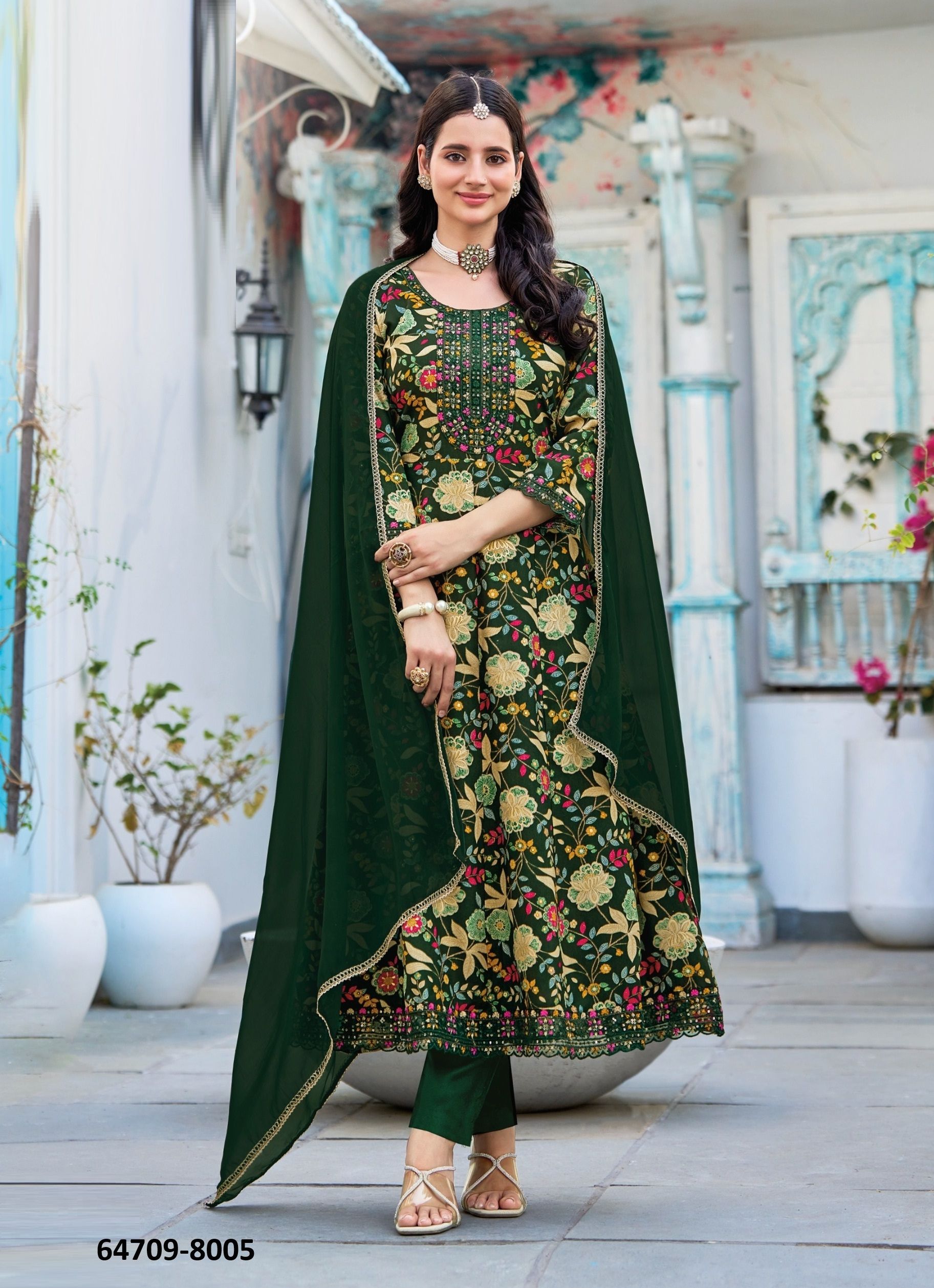 ANARKALI 8 - Catalog # 64709 (Set of 6 Readymade Salwar Suits) ANARKALI 8 - Catalog # 64709 (Set of 6 Readymade Salwar Suits)