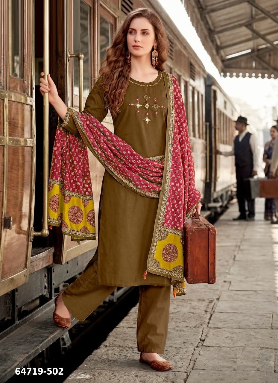 MALHAR 5 - Catalog # 64719 (Set of 4 Readymade Salwar Suits) MALHAR 5 - Catalog # 64719 (Set of 4 Readymade Salwar Suits)