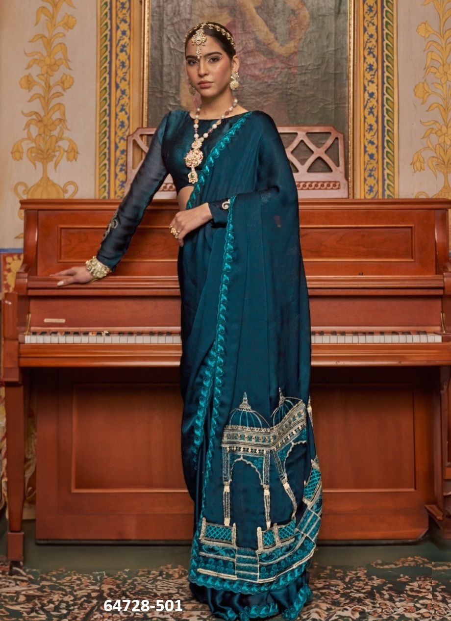 MANDIR - Catalog # 64728 (Set of 4 Sarees) MANDIR - Catalog # 64728 (Set of 4 Sarees)