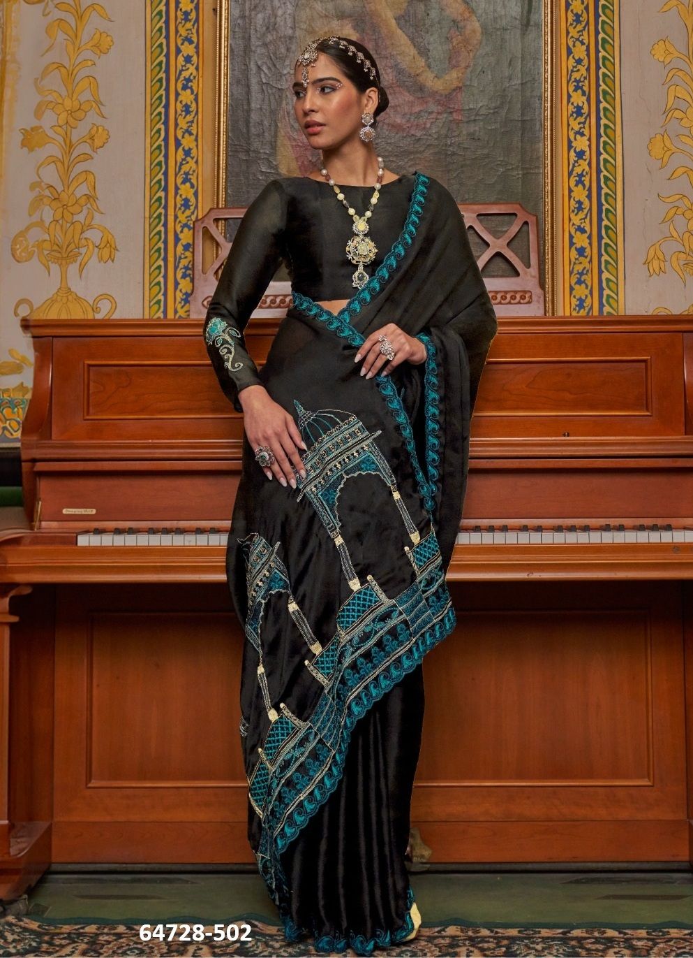 MANDIR - Catalog # 64728 (Set of 4 Sarees) MANDIR - Catalog # 64728 (Set of 4 Sarees)