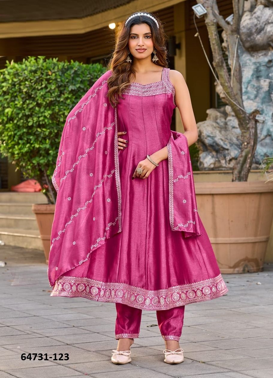 ORCHID - Catalog # 64731 (Set of 3 Readymade Salwar Suits)