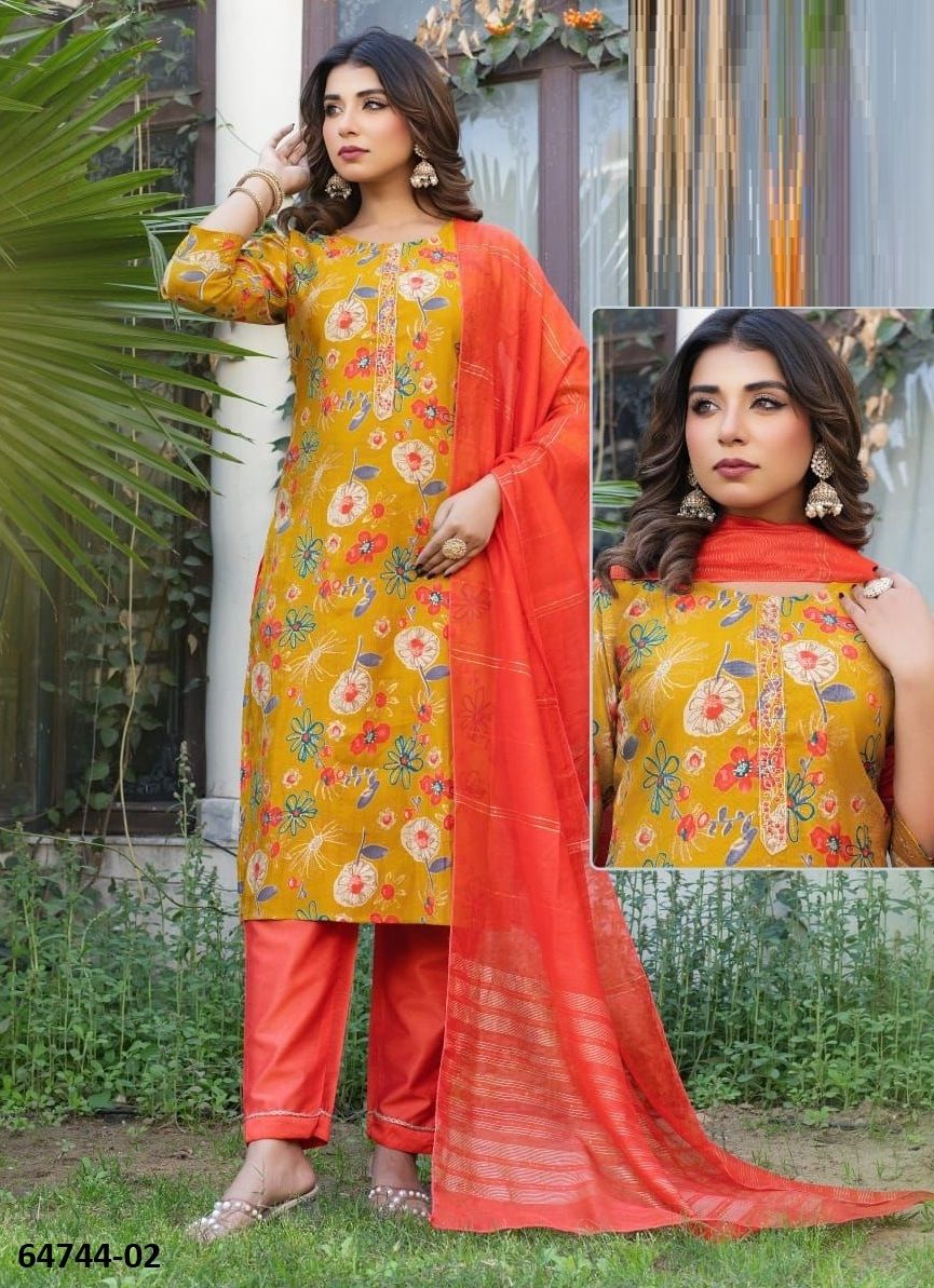 AMRITA - Catalog # 64744 (Set of 6 Readymade Salwar Suits) AMRITA - Catalog # 64744 (Set of 6 Readymade Salwar Suits)
