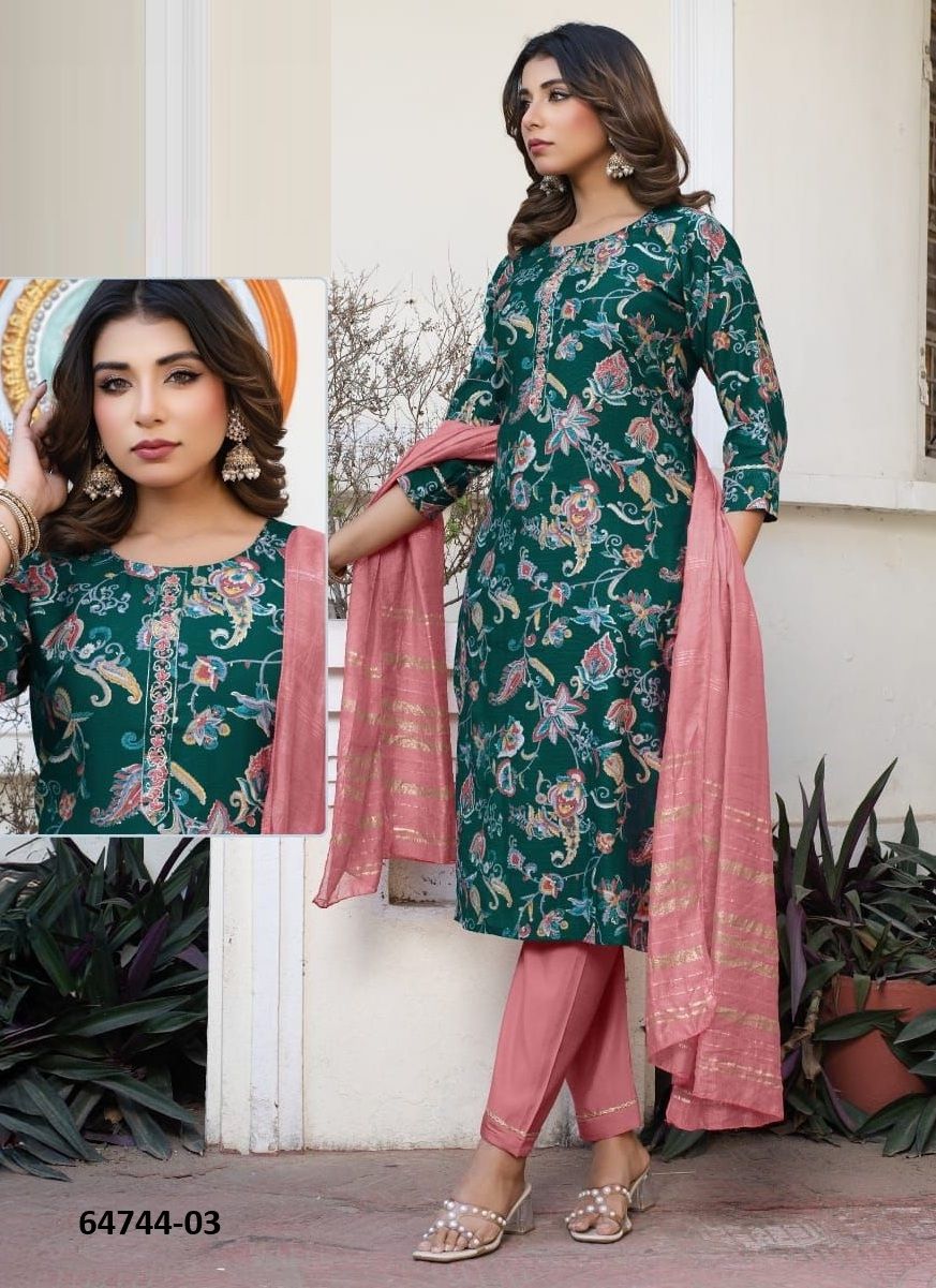AMRITA - Catalog # 64744 (Set of 6 Readymade Salwar Suits) AMRITA - Catalog # 64744 (Set of 6 Readymade Salwar Suits)