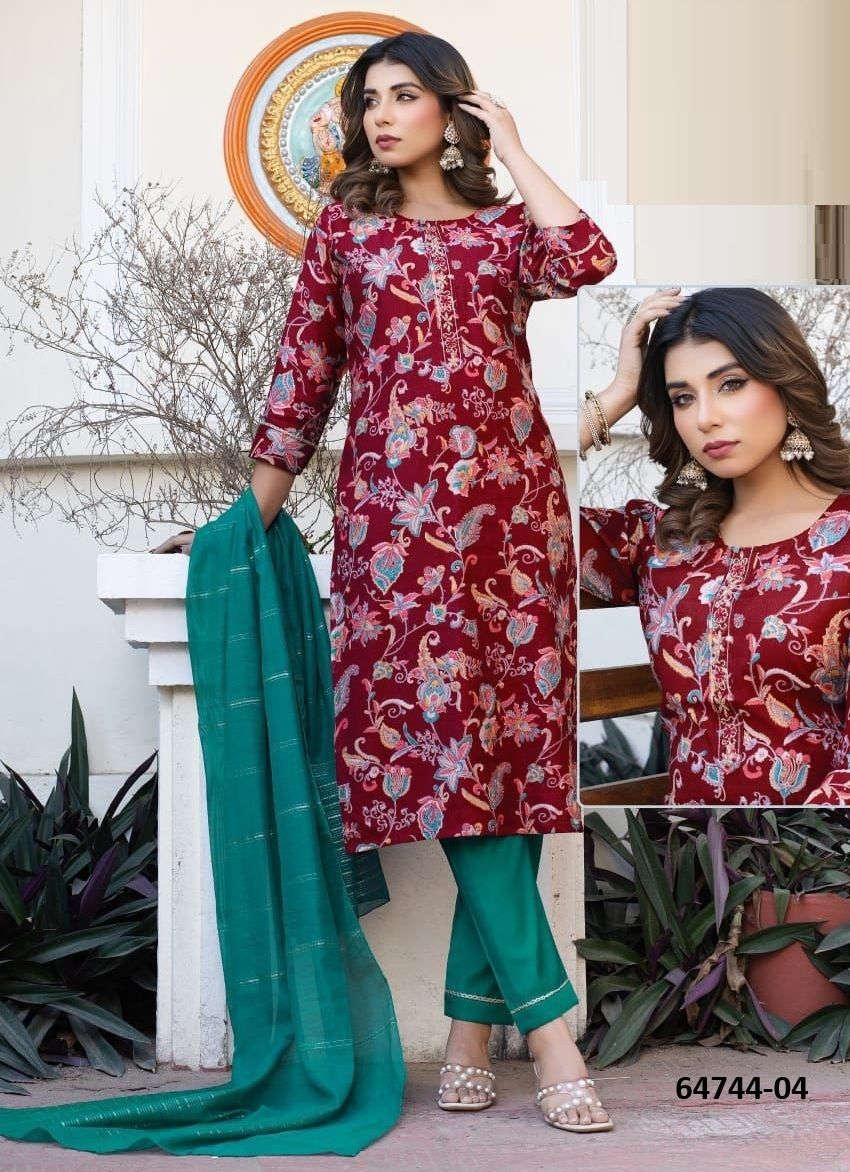 AMRITA - Catalog # 64744 (Set of 6 Readymade Salwar Suits) AMRITA - Catalog # 64744 (Set of 6 Readymade Salwar Suits)